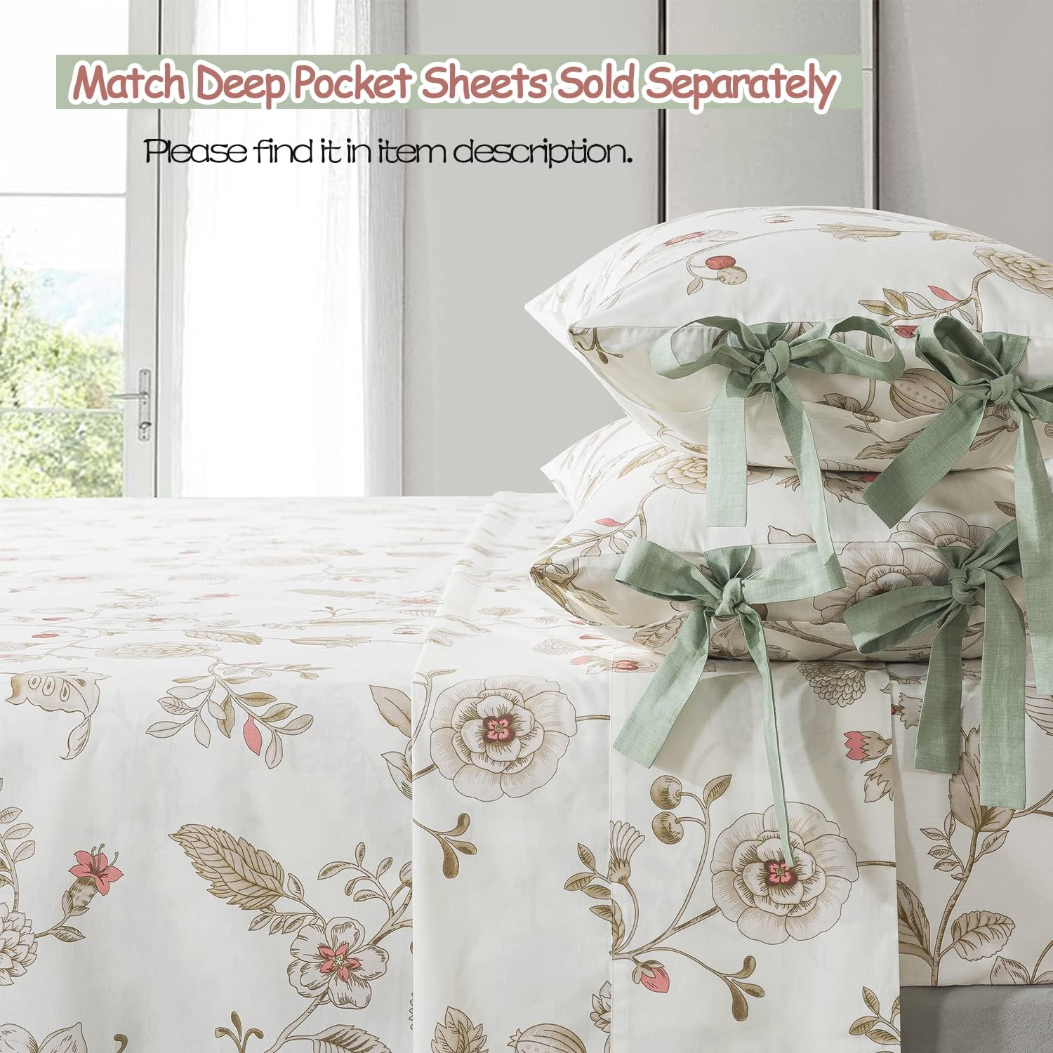 FADFAY Juego de funda de edredón tamaño individual XL, juego de ropa de cama floral 100% algodón, ropa de cama universitaria para dormitorio, funda