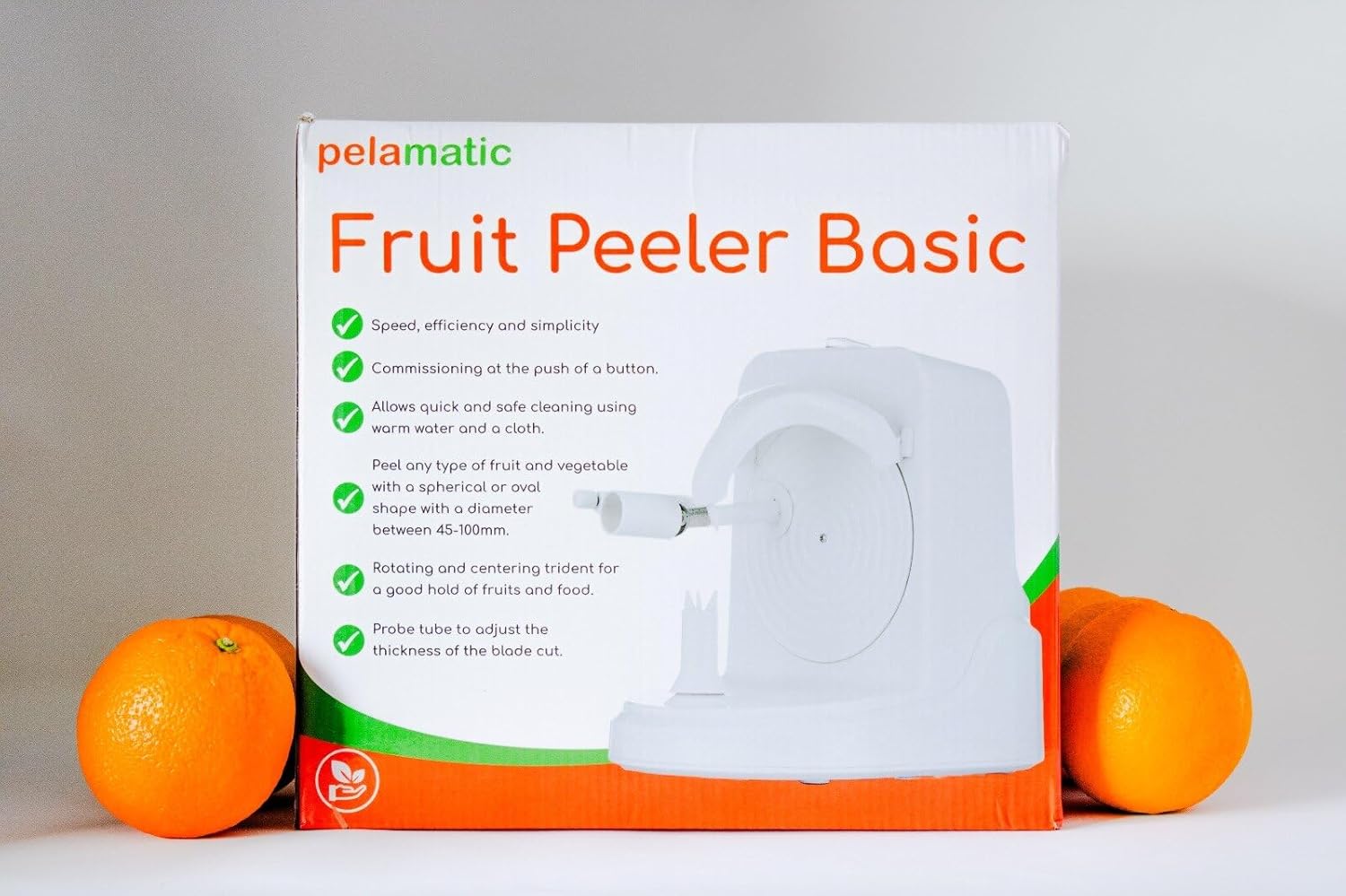 Pelamatic Pelador eléctrico de frutas, versátil pelador automático de naranja, manzana, patatas, acero inoxidable duradero, fácil de usar, blanco,