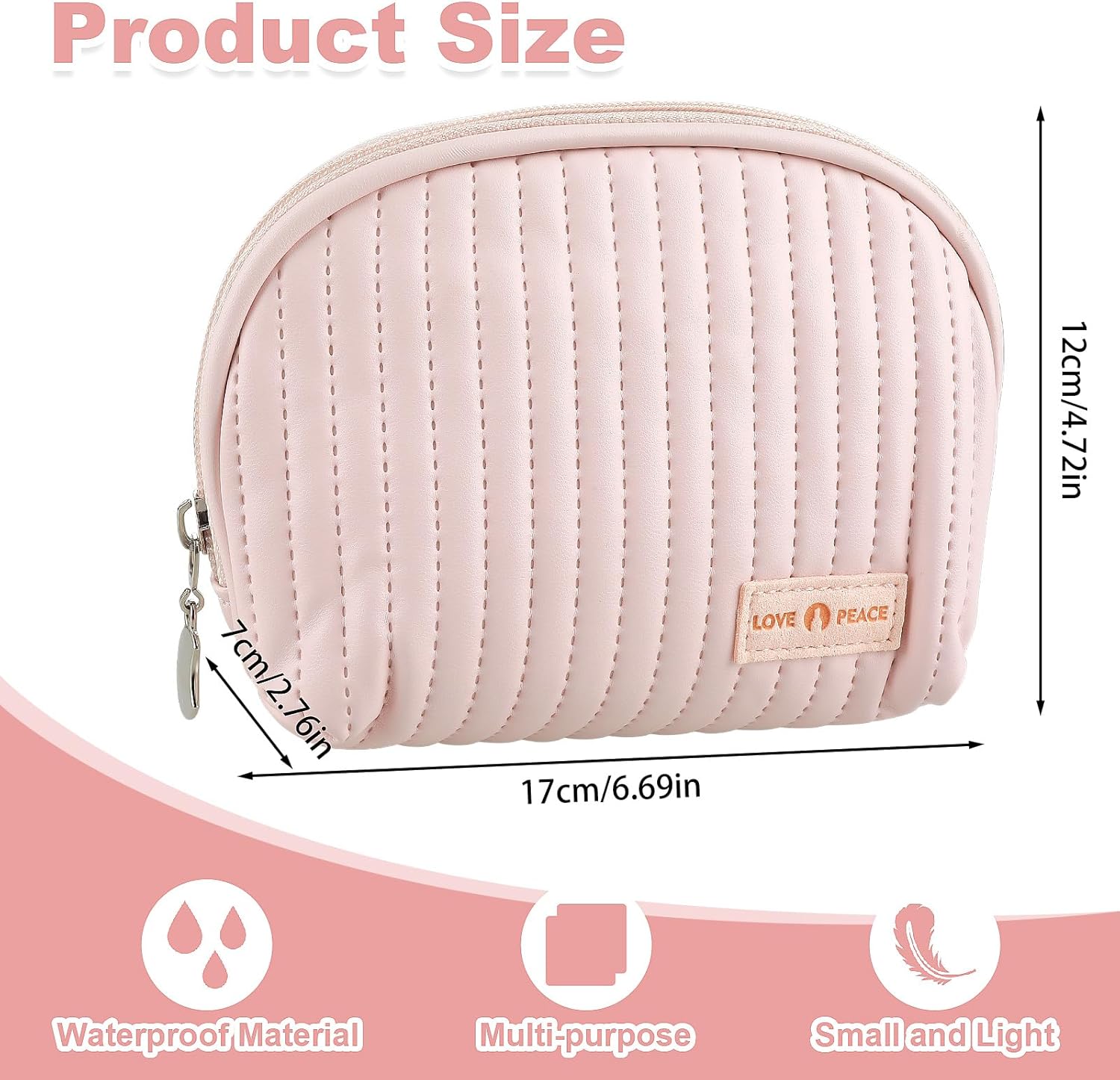Bolsa de cuero suave, bolsa de almacenamiento de servilletas sanitarias, organizador de almohadilla menstrual portátil, bonita bolsa de maquillaje,
