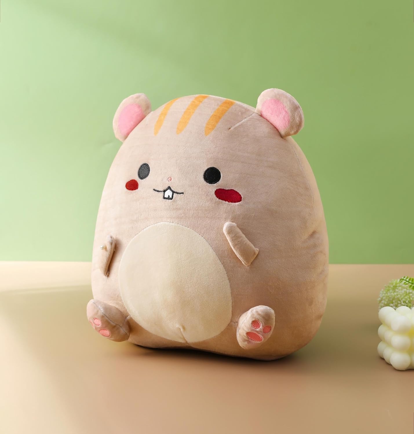 Almohadas de peluche de hámster de 12 pulgadas para niños, peluches kawaii, lindo peluche fácil de limpiar