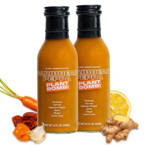 Plant Bomb Salsa a base de plantas de Peppa caribeña, adobo y aderezo, sin gluten, sin OMG, sin lácteos, sin azúcar añadido, vegano, paleo, bajo en Plant Bomb Salsa a base de plantas de Peppa caribeña, adobo y aderezo, sin gluten, sin OMG, sin lácteos, sin azúcar añadido, vegano, paleo, bajo en