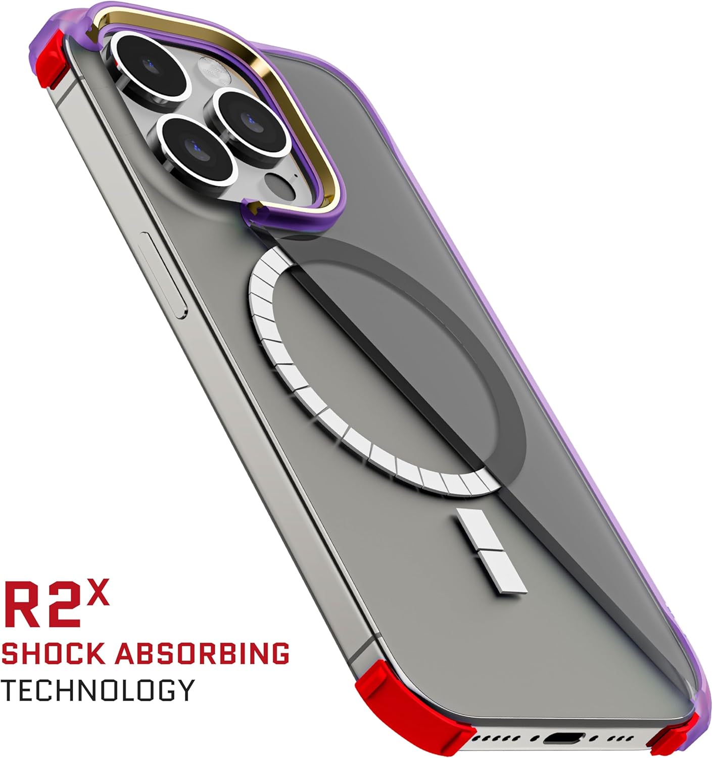 Ghostek Covert – Funda magnética transparente para iPhone 15 Pro, compatible con accesorios MagSafe, protección contra caídas a prueba de golpes,