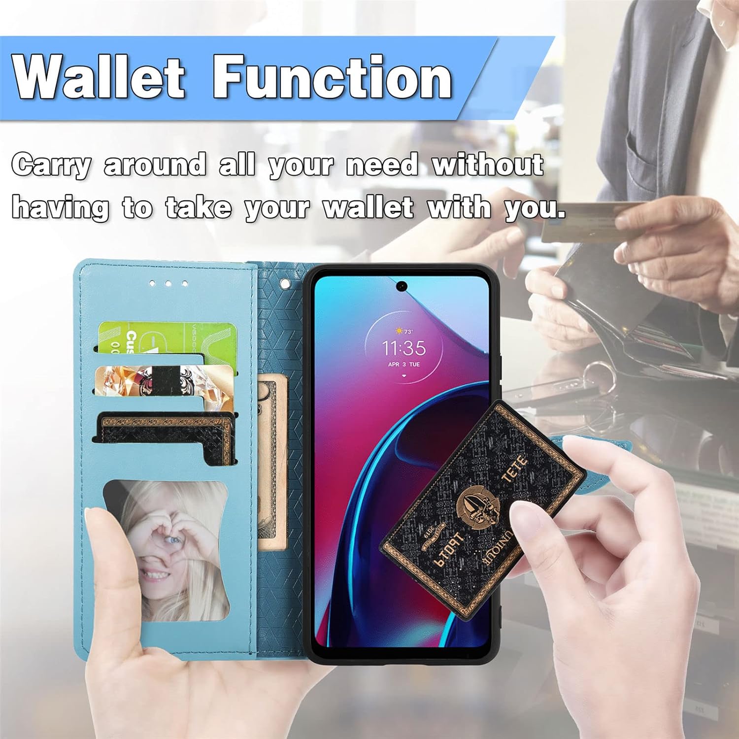 ONV Wallet Case for Hua wei Honor X7 -Solid Color Emboss Feather Flip Phone Case with Strap Card Slot Magnet Leather Shell Flip Stand Cover for Hua