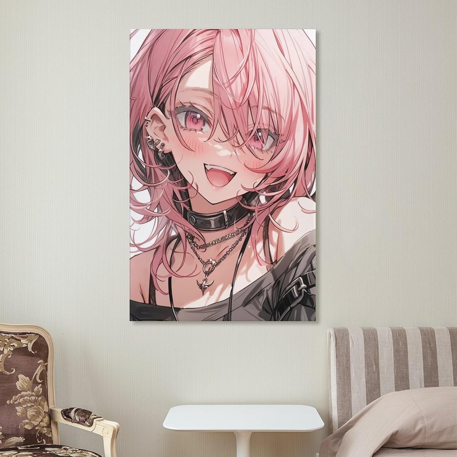 Póster de anime japonés Beauty Girl (1) Pintura sobre lienzo, póster de arte de pared, impresión de desplazamiento, decoración de paredes de sala de