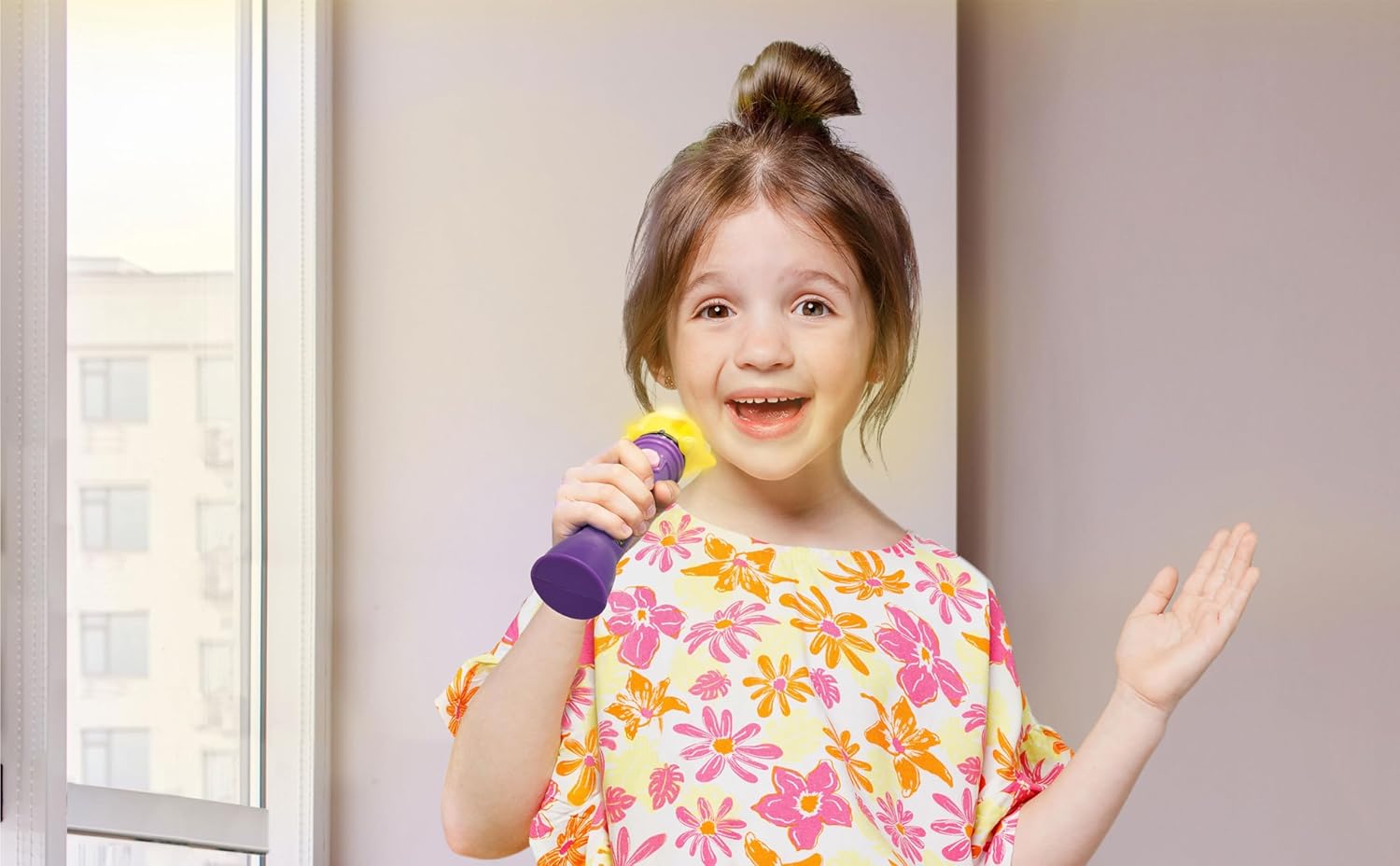 eKids Disney Wish – Micrófono de juguete para niños, juguete musical con música integrada, micrófono para niños diseñado para edades de 3 años en