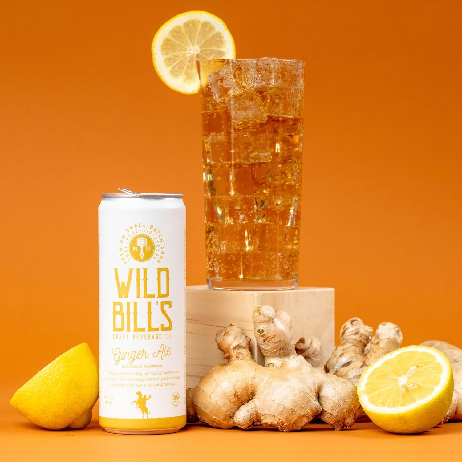 Wild Bill’s Ginger Ale Soda Classic Craft Soda Pop – Bebidas gaseosas hechas con azúcar de caña pura, sin cafeína, sin jarabe de maíz de alta