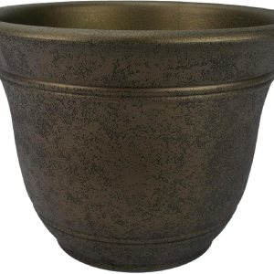 The HC Companies SRA10001P02C004LRABG – Maceta Sierra de 10 pulgadas, bronce nórdico The HC Companies SRA10001P02C004LRABG – Maceta Sierra de 10 pulgadas, bronce nórdico