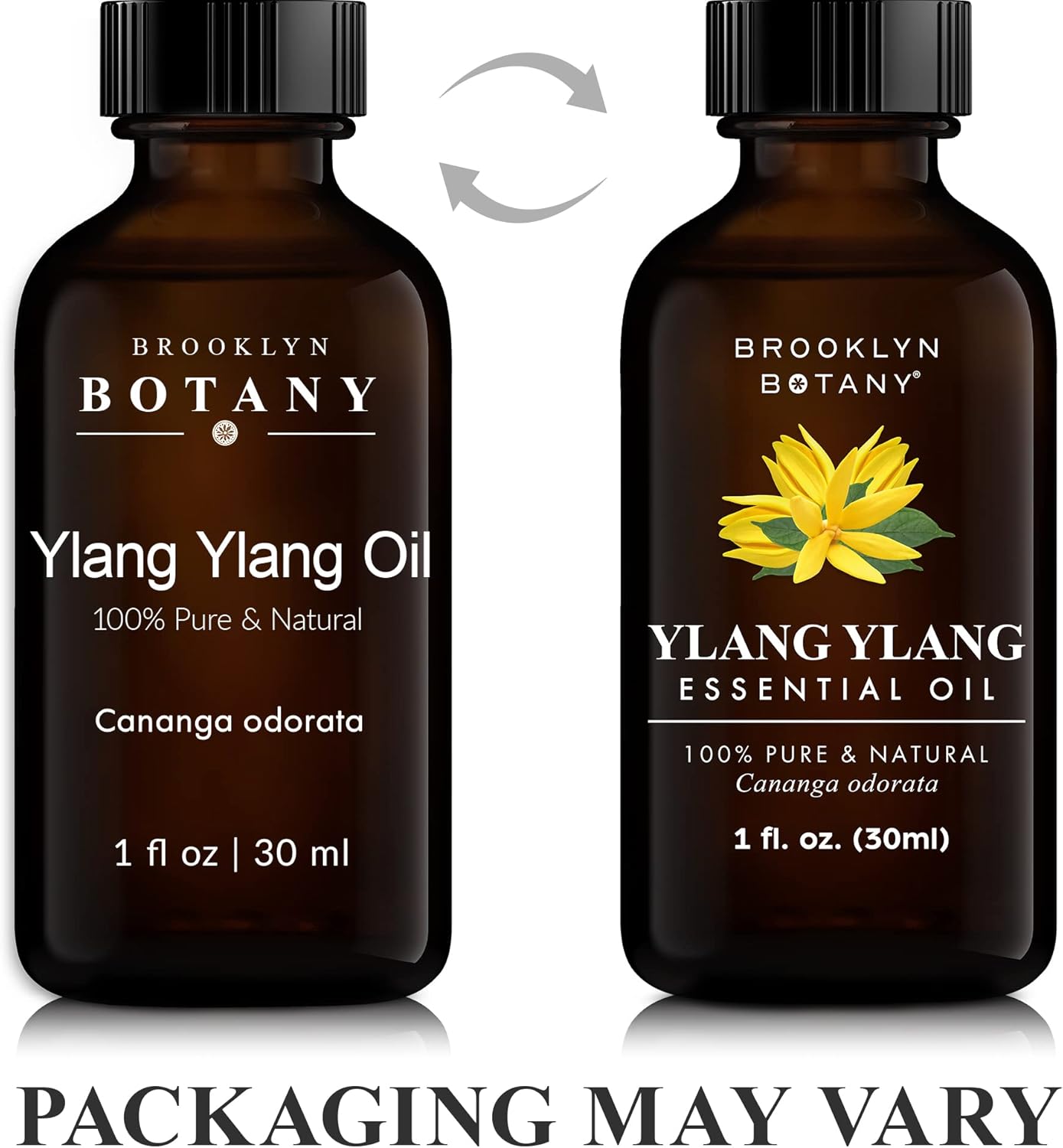 Brooklyn Botany Aceite esencial Ylang Ylang  100% puro y natural  Aceite esencial de grado terapéutico con cuentagotas  Aceite de ylang Ylang para