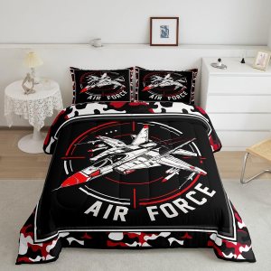 ZZRS2779ZMD-BZ_USF – Juego de edredón de tamaño matrimonial, ropa de cama de 3 piezas con diseño de camuflaje militar, rojo y negro para niños, ZZRS2779ZMD-BZ_USF – Juego de edredón de tamaño matrimonial, ropa de cama de 3 piezas con diseño de camuflaje militar, rojo y negro para niños,