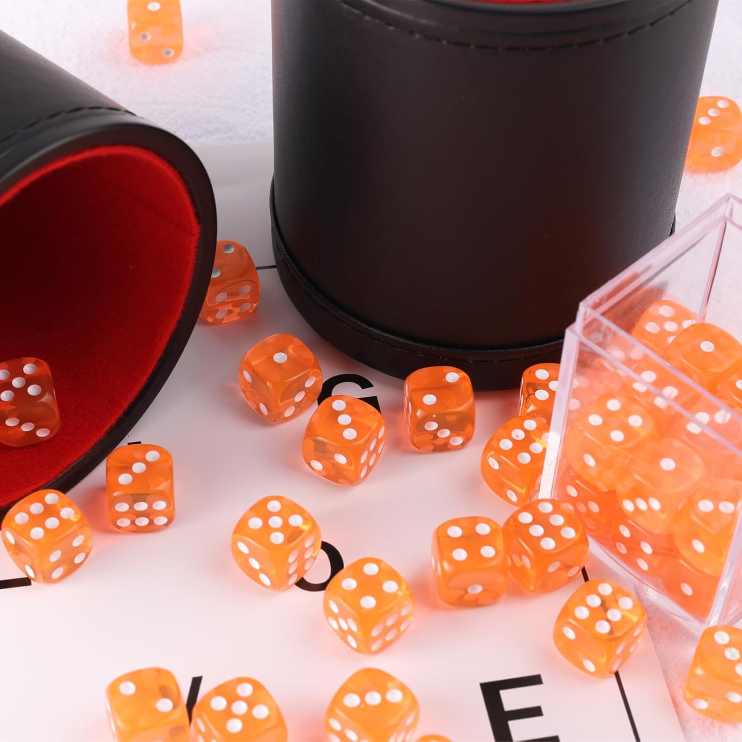 Juego de dados de 36 piezas de 0.472 pulgadas, 6 caras, juego de dados D6 de colores translúcidos, dados estándar de 6 caras para juegos de mesa,