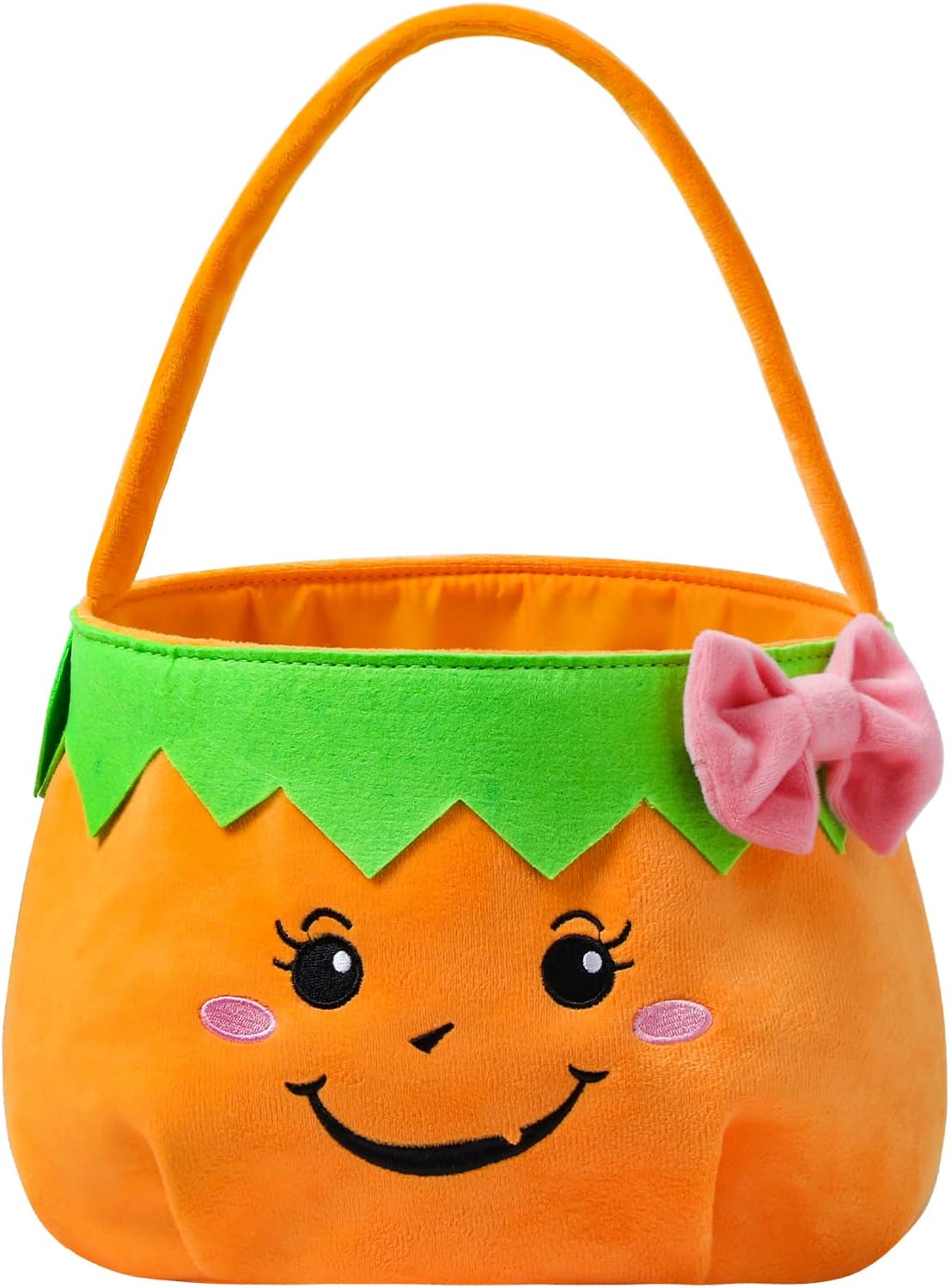 Bolsas de Halloween para trucos o golosinas, cesta de dulces de Halloween para niños, cubo de regalo para fiestas de Halloween (calabaza)