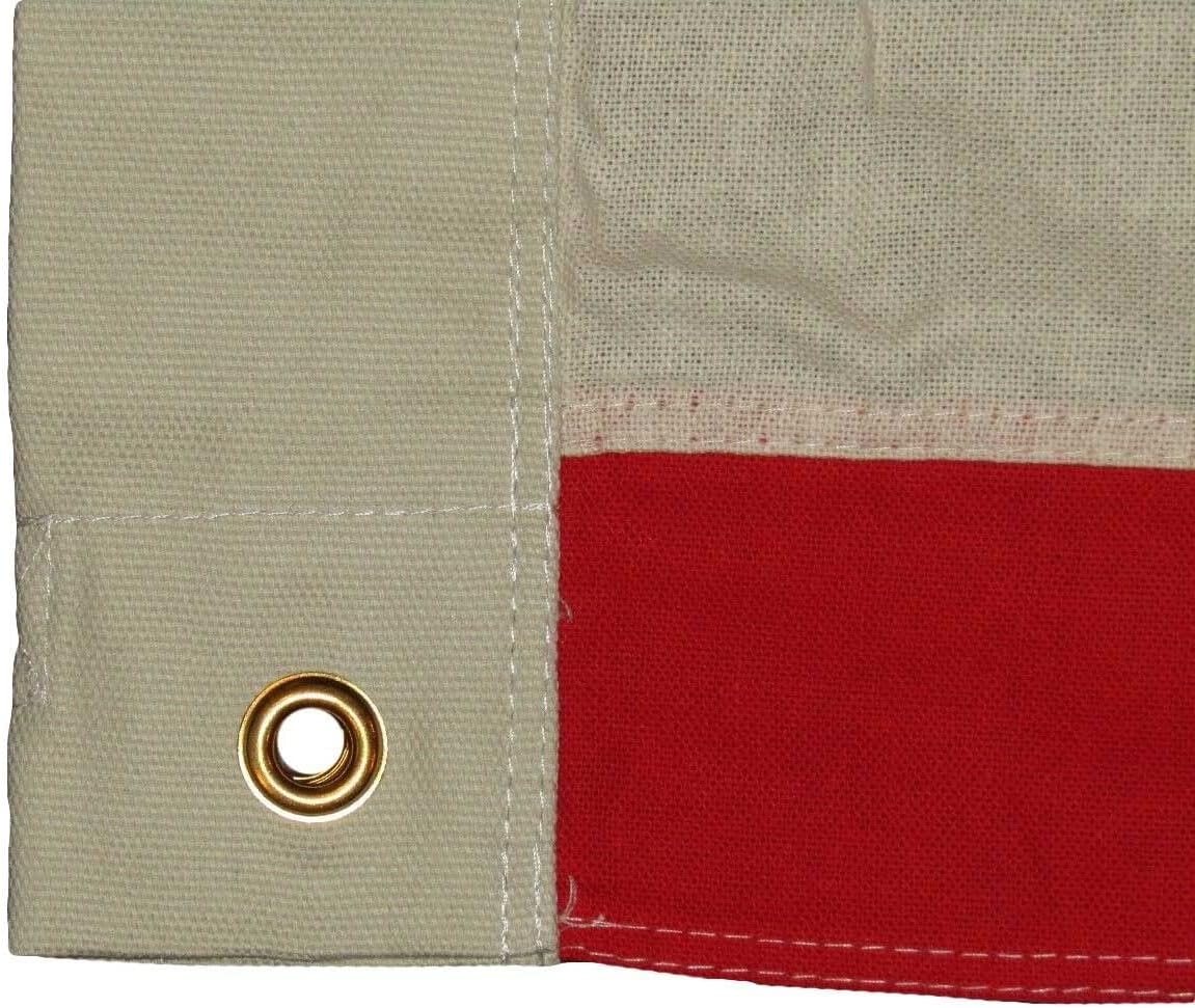 Bandera BETSY ROSS de alta calidad, bordado 13, algodón teñido de té, 3 x 5 pies