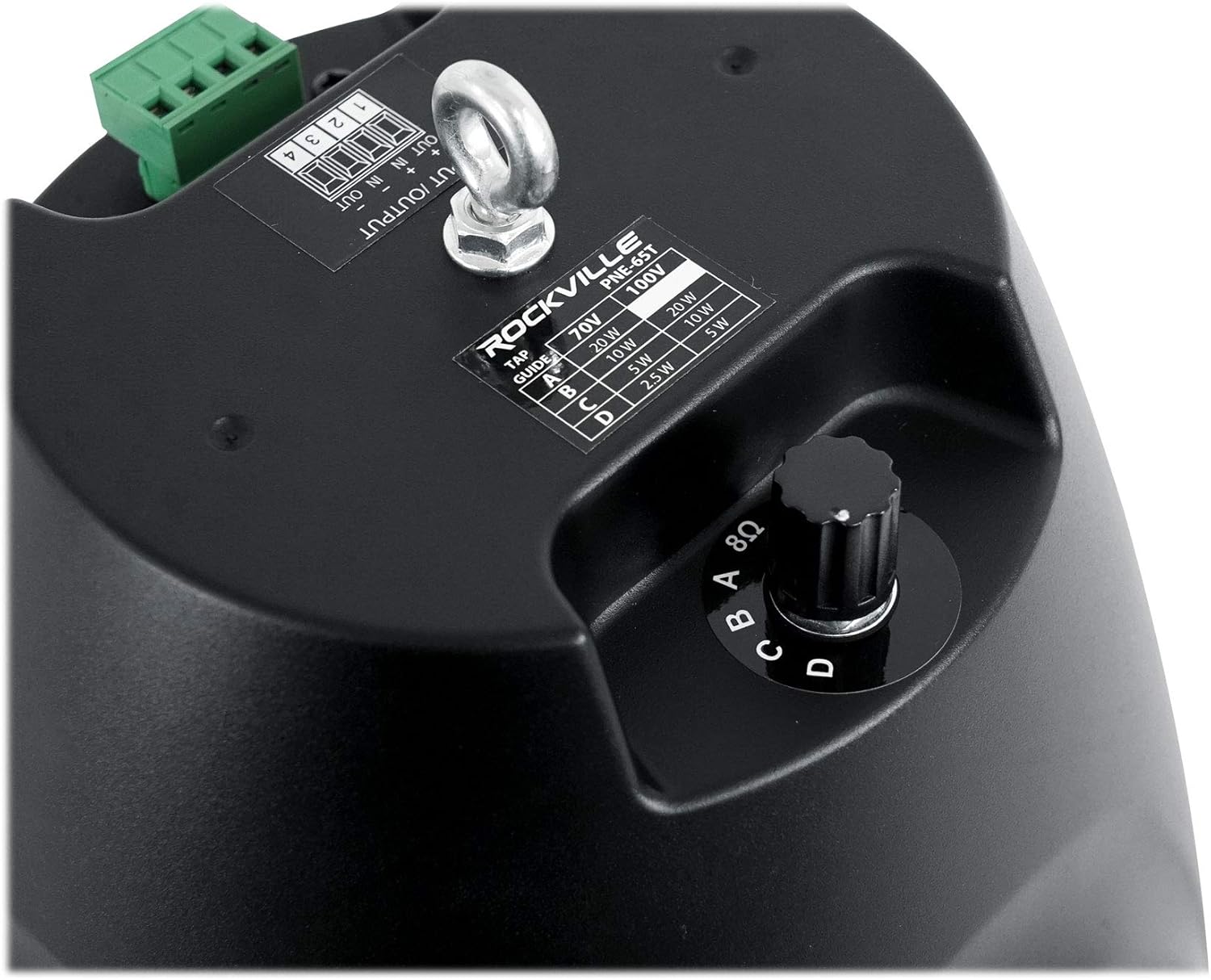 Rockville (6) PEN-65T Negro 6.5″ 70V Colgante Colgante Altavoz ComercialRestaurante