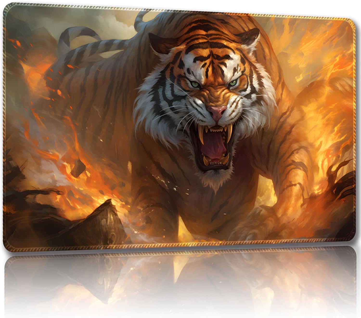 Tapete de juego para MTG, con bolsas de almacenamiento gratis, tapete de juego de 24 x 14 pulgadas, TCG y tapete de juego de mesa para tarjetas,