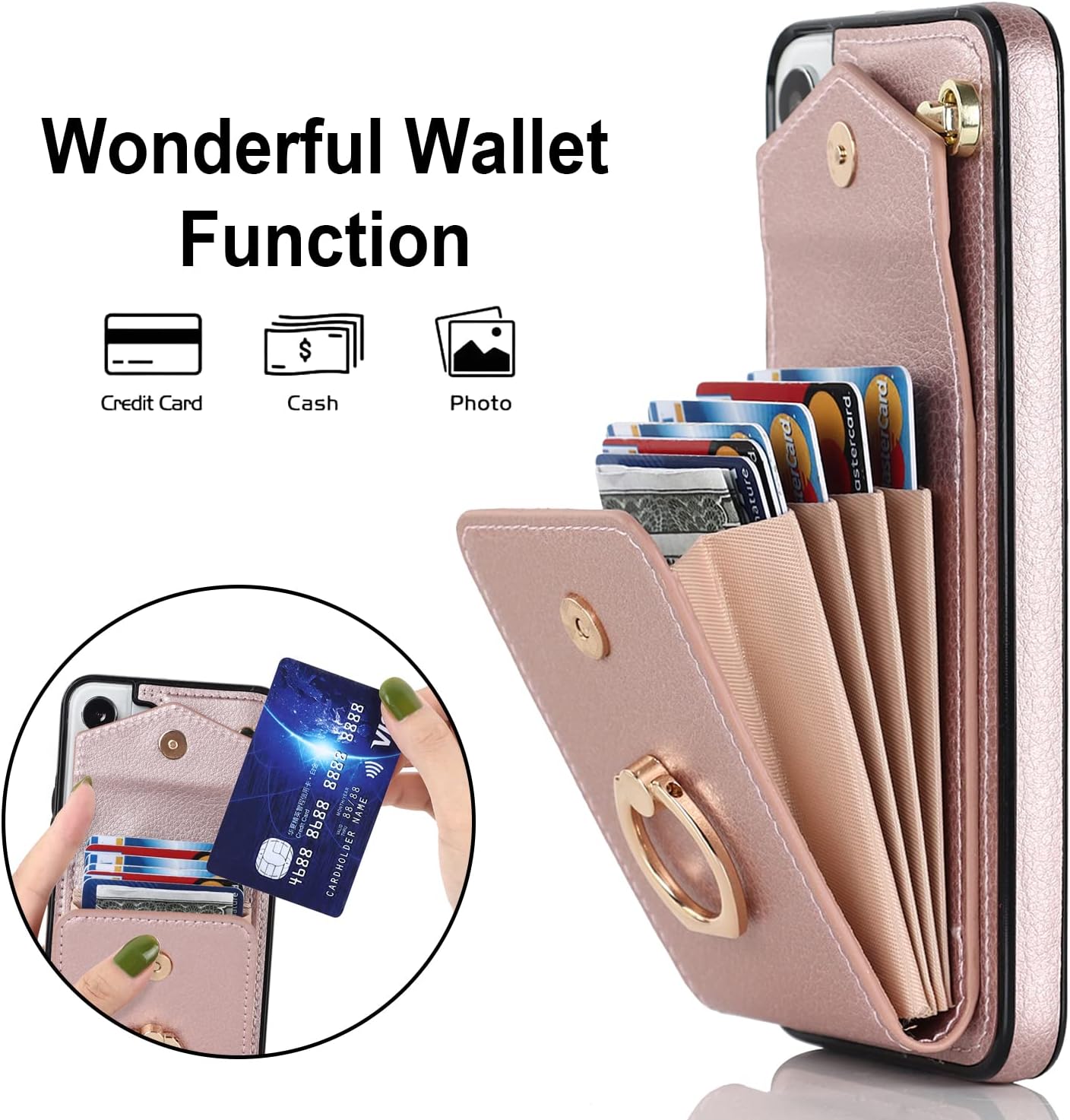 Asuwish Funda de teléfono para Samsung Galaxy S22 Plus S22+ 5G Funda tipo cartera con protector de pantalla de vidrio templado y anillo de bloqueo