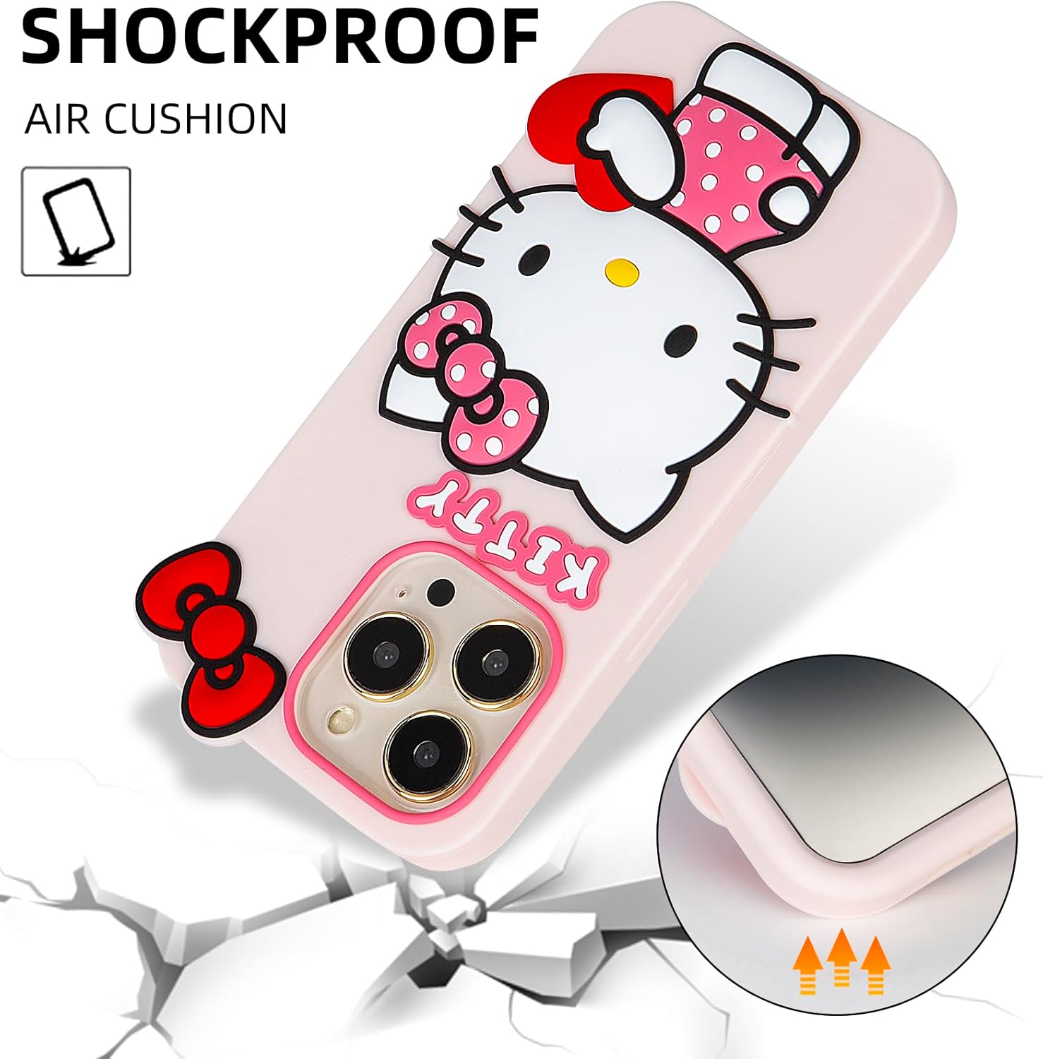 Funda compatible con iPhone 15 Pro Max, funda de silicona suave con personajes 3D de caricaturas para niños, niñas y mujeres