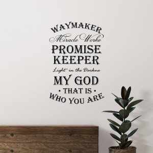 Waymaker Miracle Worker Promise Keeper – Adhesivo decorativo para pared, diseño de letras inspiradoras, vinilo para despegar y pegar, para sala de Waymaker Miracle Worker Promise Keeper – Adhesivo decorativo para pared, diseño de letras inspiradoras, vinilo para despegar y pegar, para sala de
