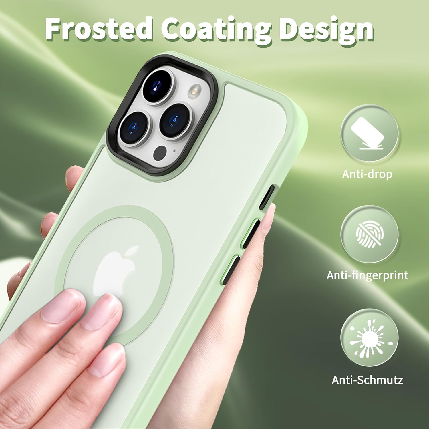 CACOE Funda magnética para iPhone 14 Pro de 6.1 pulgadas, compatible con MagSafe y soporte magnético para teléfono de automóvil, funda delgada de