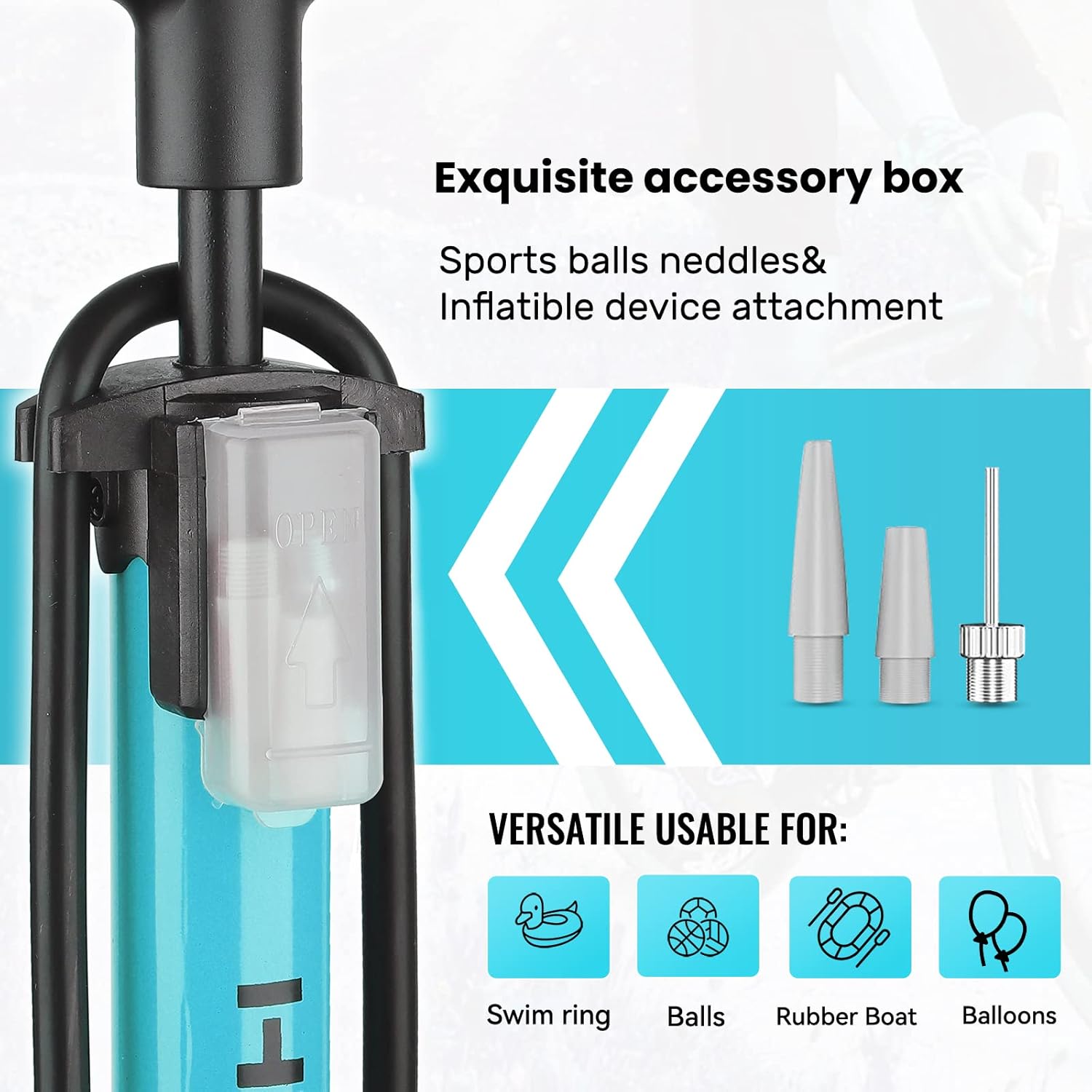Hycline Bomba portátil para bicicleta de piso bomba de neumáticos de bicicleta – Bombas de aire de alta presión de 150160 PSI con válvula Presta y