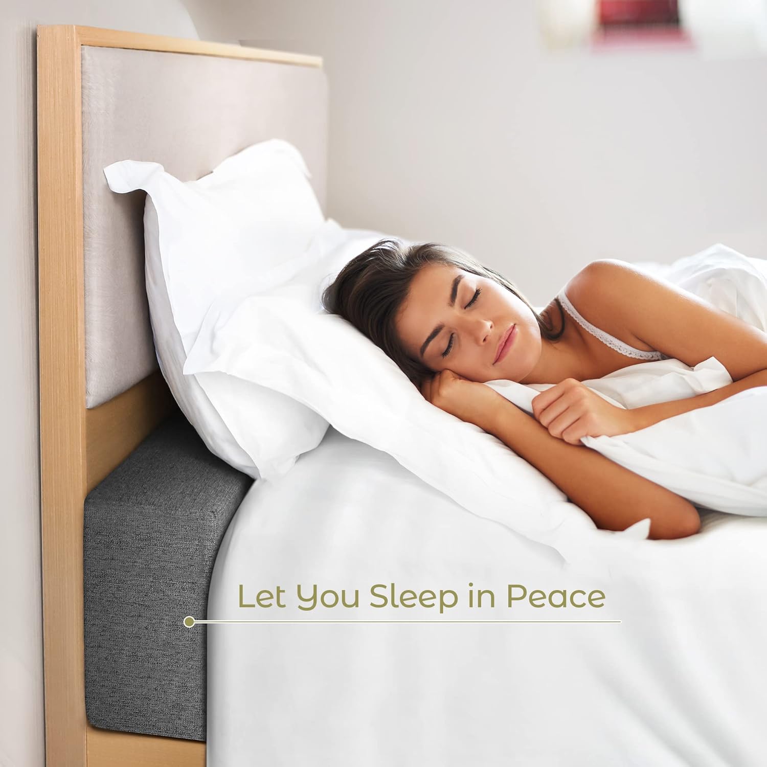 DEEPSHARK Relleno de espacio de cama para colchón matrimonial, esponja 45D de alta densidad, funda extraíble y lavable, relleno extensor de colchón