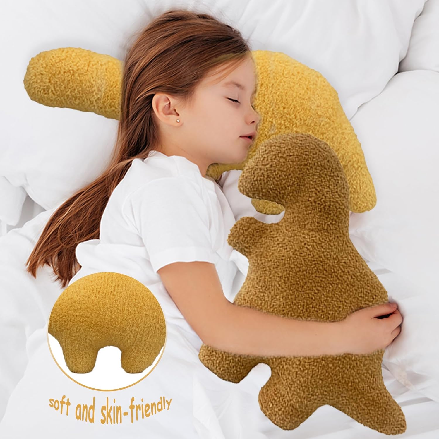 Almohada de peluche de pepita de dinosaurio, almohada de dinosaurio y pollo, decoración de fiesta temática de dinosaurio, juguete de peluche