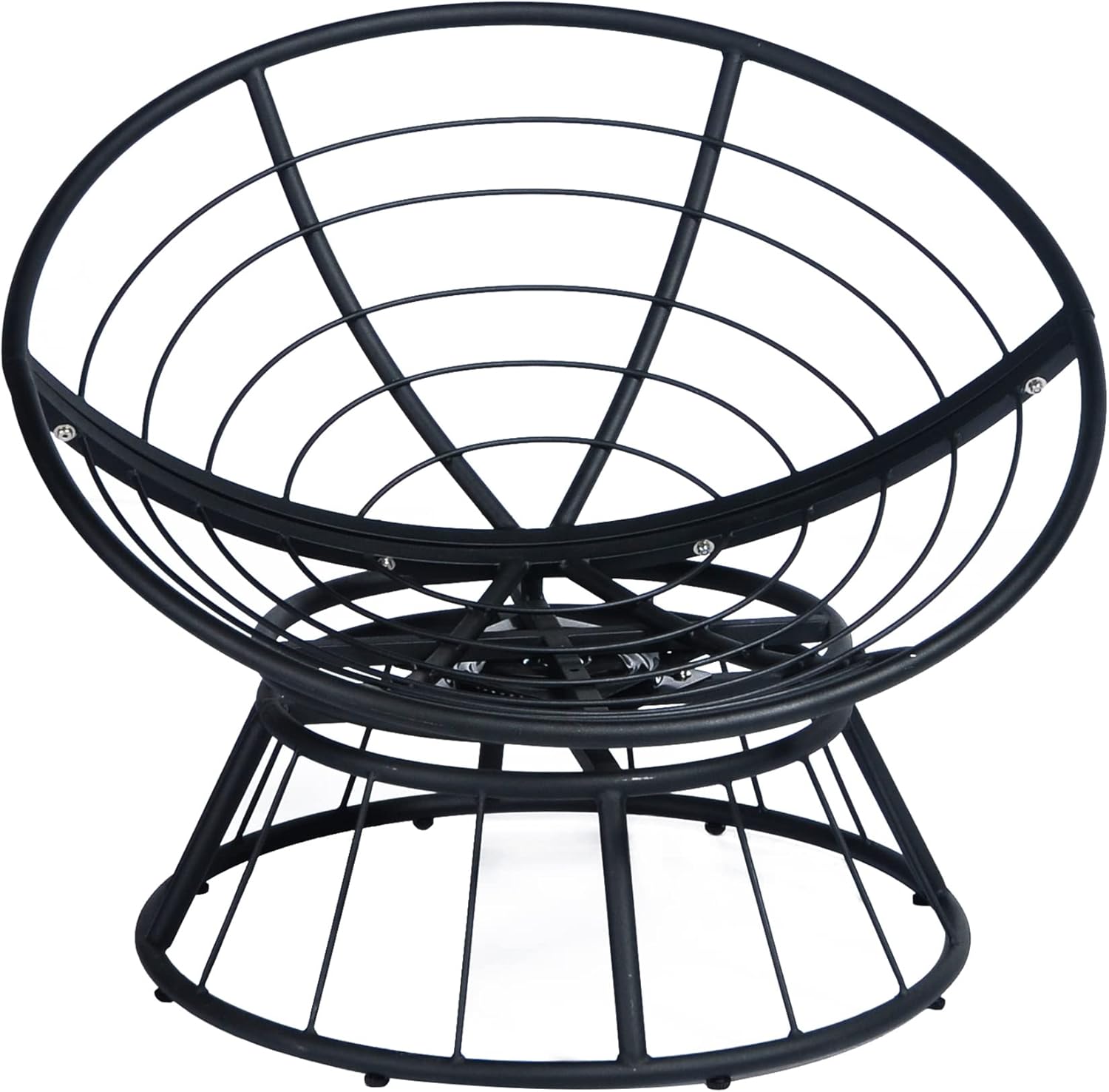 Skypatio Papasan – Silla giratoria de patio con cojín esponjoso, silla de descanso para interiores y exteriores, asiento de balcón para el hogar, 35