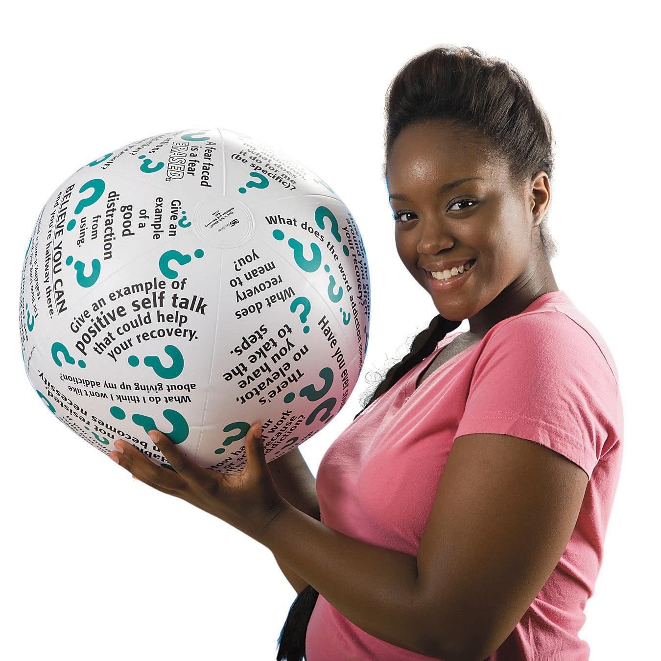 S&S Worldwide Bola de adicción Toss ‘n Talk-About – Pelota inflable estilo pelota de playa se infla en una esfera de 16 pulgadas. Gran iniciador de