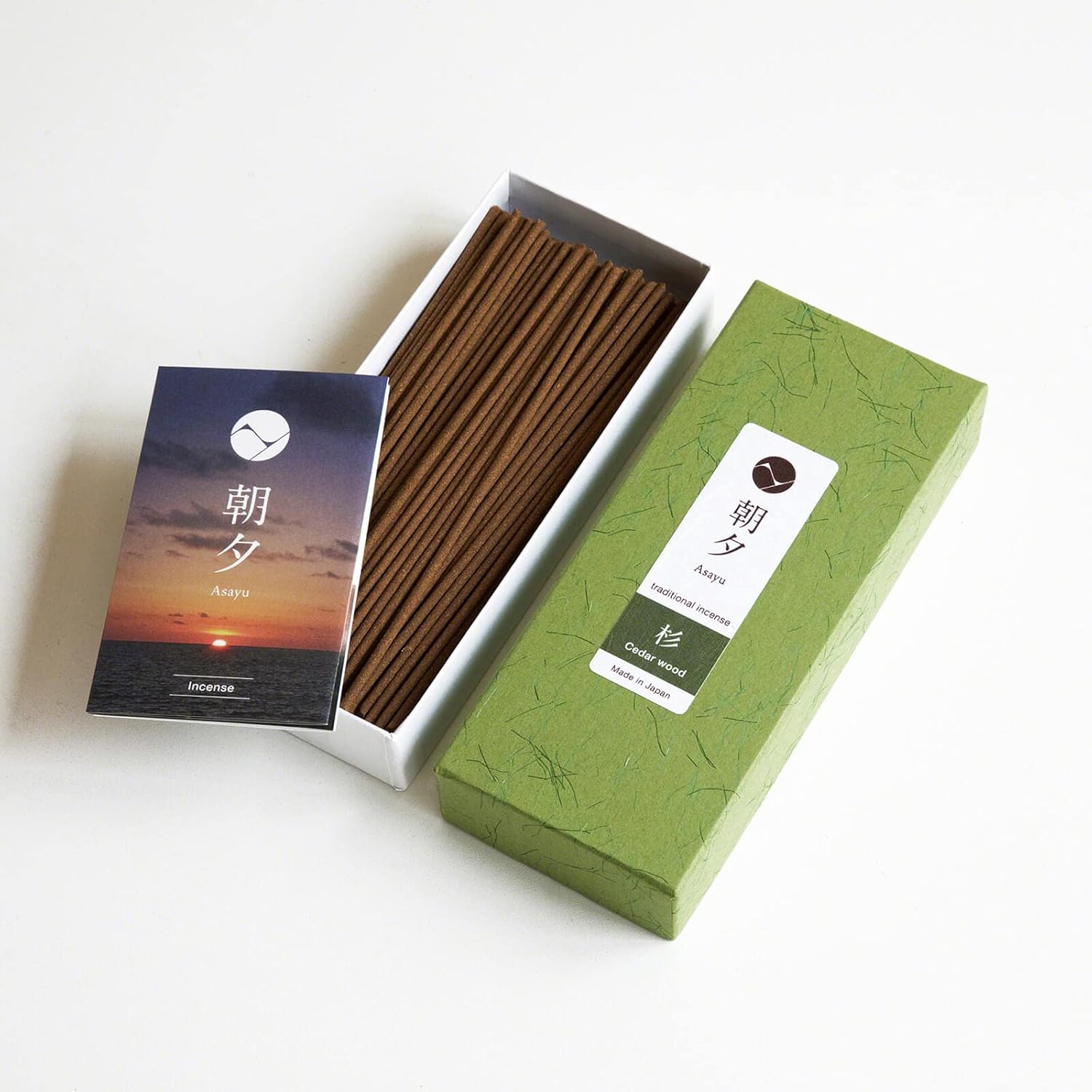 Asayu Japan Varillas de incienso tradicionales con aroma a madera de cedro japonés (1.41 oz) para meditación nocturna, relajación o yoga, fabricado