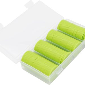 HAKITAROOM Caja de 1.37 pulgadas de 120 monedas de conteo para fichas de póquer y monedas de juego (1.37 pulgadas, verde césped) HAKITAROOM Caja de 1.37 pulgadas de 120 monedas de conteo para fichas de póquer y monedas de juego (1.37 pulgadas, verde césped)