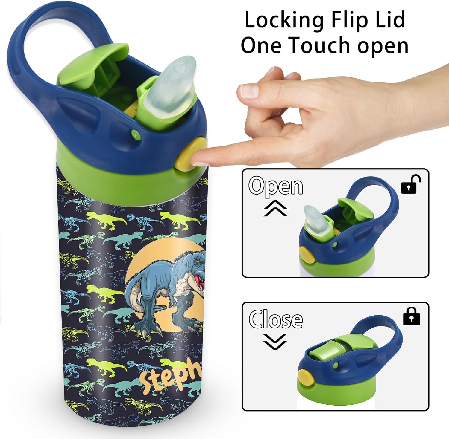 Botellas de agua personalizadas para niños, botellas de agua personalizadas de 20 onzas con nombre para niñas y niños, tazas aisladas personalizadas