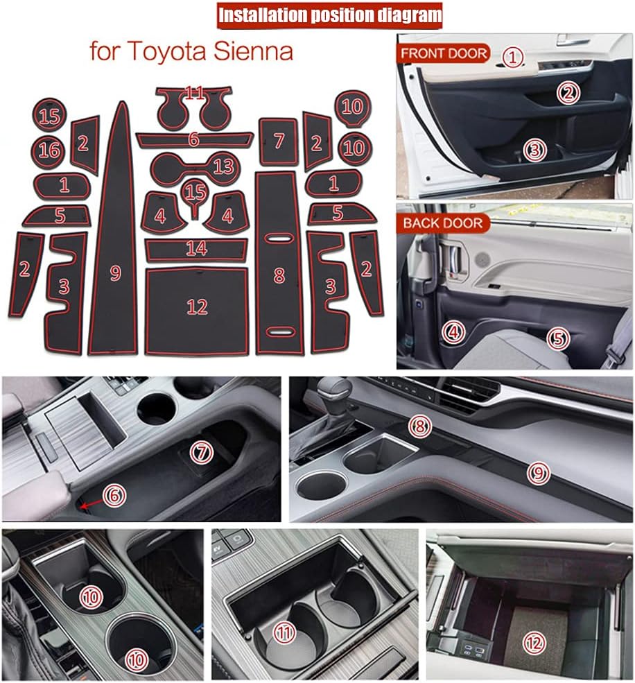 Accesorios para el interior del automóvil, tapete de almacenamiento para puerta, tapete para portavasos, a prueba de polvo, antideslizante, soporte
