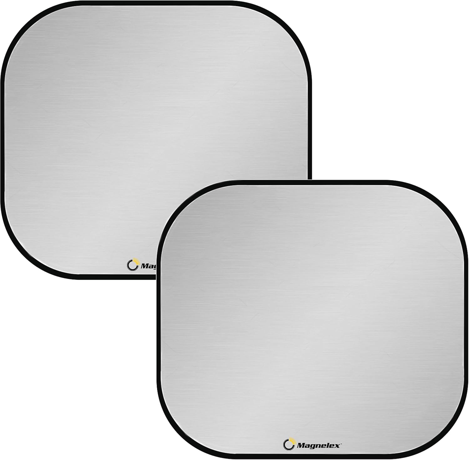 Magnelex Pantalla solar para el parabrisas, parasol para automóvil, paquete de dos pantallas de sombra de tela reflectante 210T que bloquea el sol y