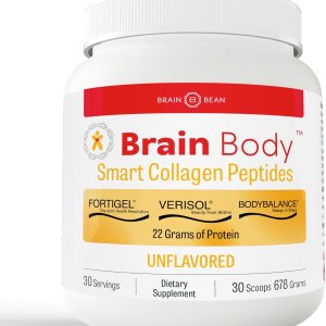Brain Body – Péptidos de colágeno en polvo sin sabor – Suplemento premium para piel, músculos y articulaciones – Suplementos de colágeno para Brain Body – Péptidos de colágeno en polvo sin sabor – Suplemento premium para piel, músculos y articulaciones – Suplementos de colágeno para
