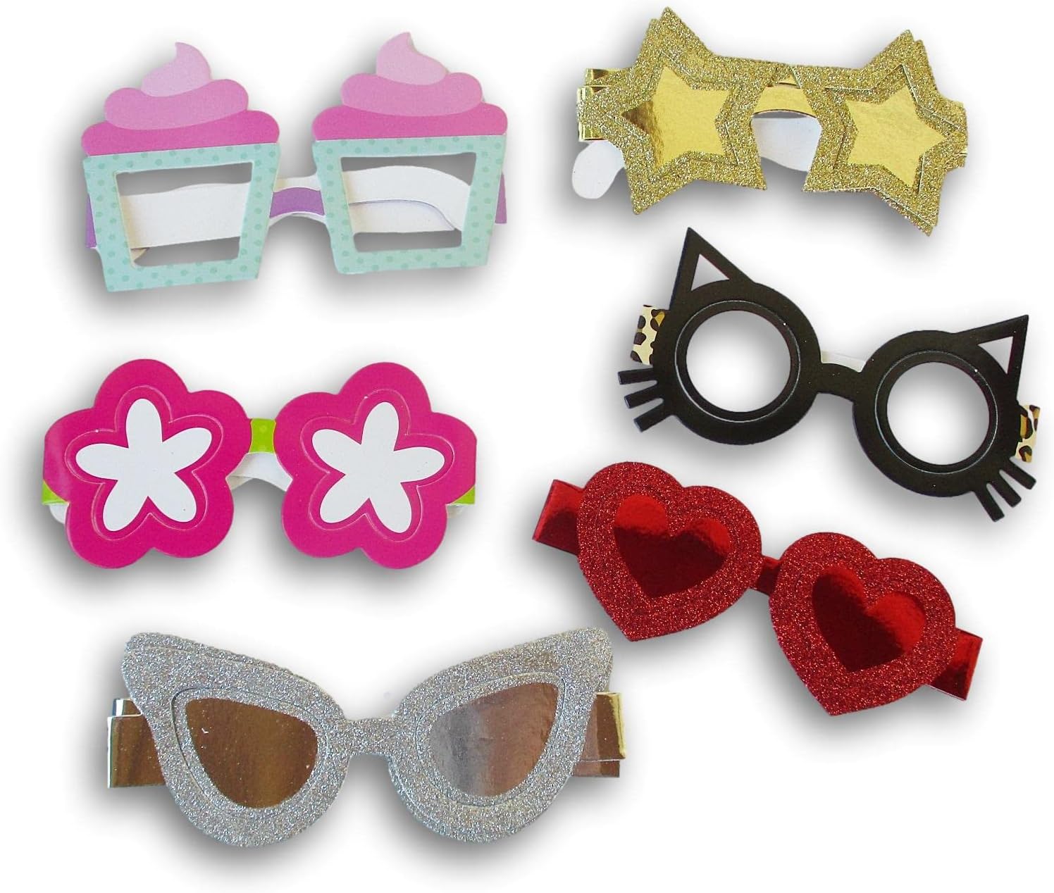 Show-Offs Gafas de papel para accesorios de fotos, recompensa, premio, recuerdo de fiesta, 12 pares