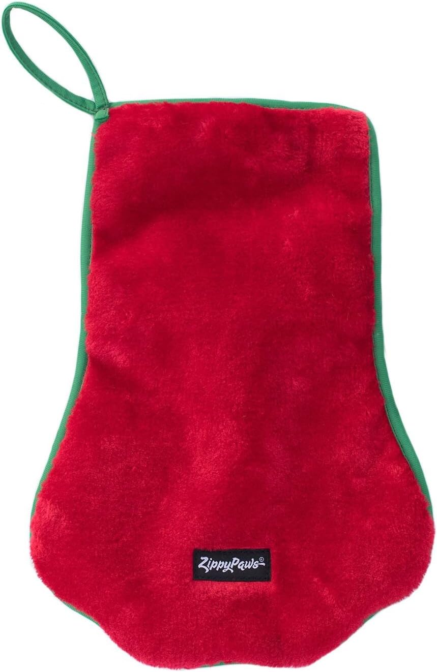 ZippyPaws Juguete navideño para perros  Regalos navideños de felpa chirriante para perros cachorros pequeños y medianos, rellenos interactivos de