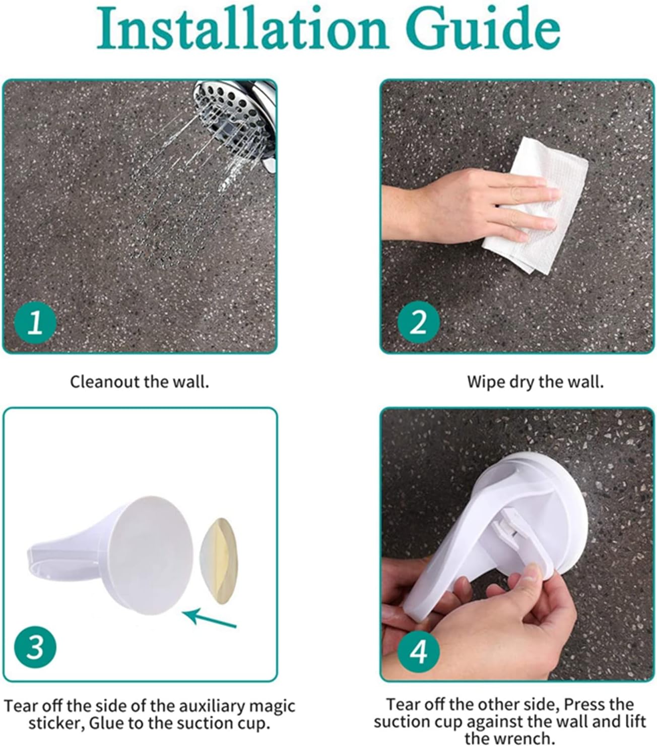 Reposapiés de ducha, soporte de succión para piernas, reposapiés de plástico antideslizante para ducha para el hogar, hotel, baño, color blanco
