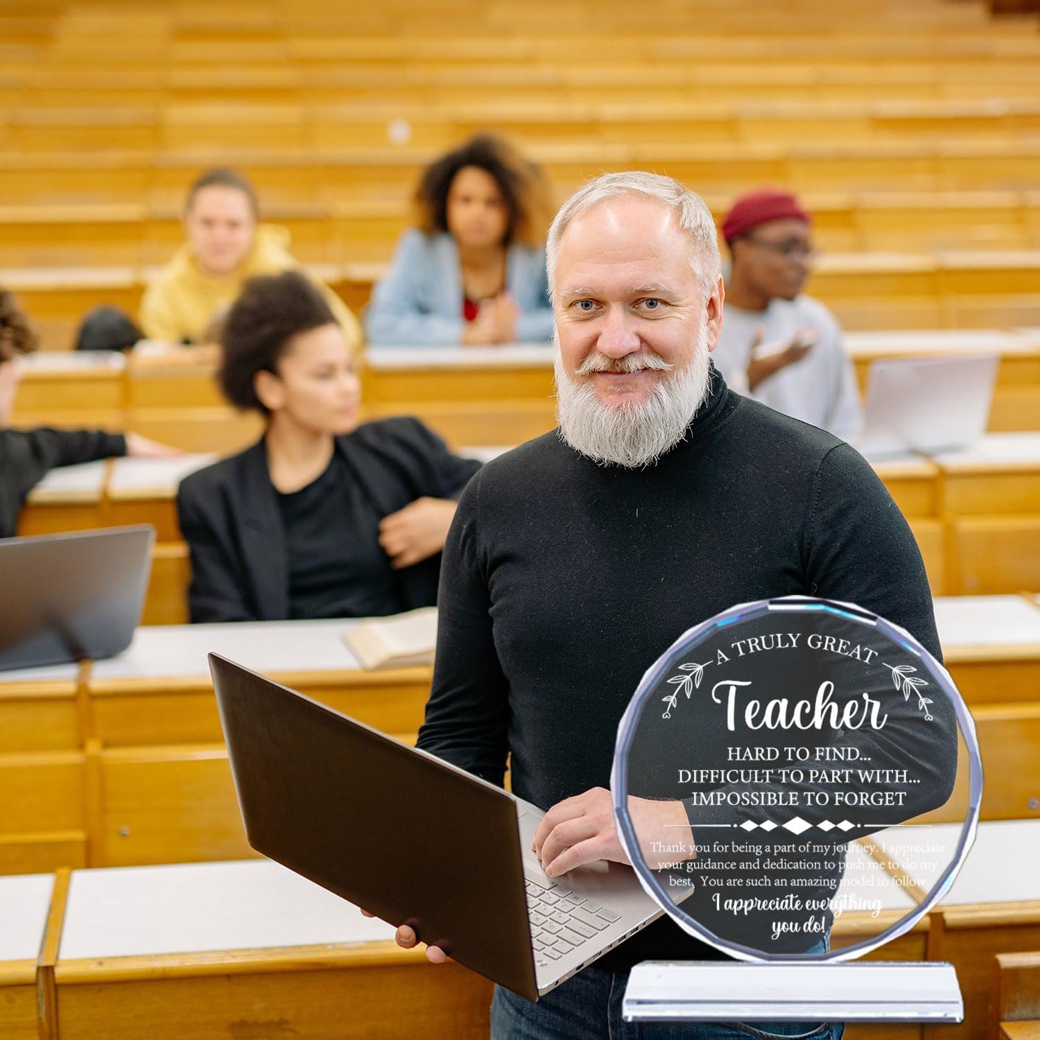Regalos de agradecimiento para profesores para mujeres y hombres, regalo de agradecimiento de cristal grabado para profesores, los mejores regalos