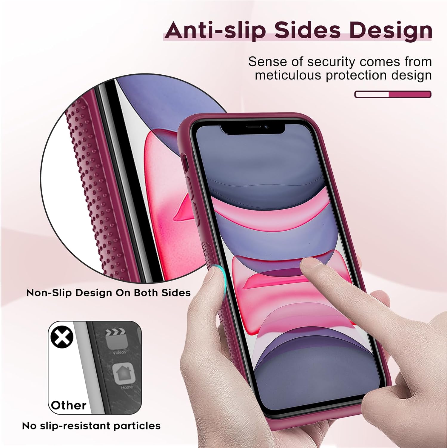 LeYi Funda para iPhone 11 con 2 protectores de pantalla de vidrio para mujeres, niñas y niños, funda de silicona líquida a prueba de golpes con