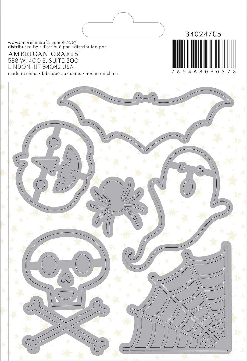 American Crafts Troqueles de metal Happy Halloween, 6 piezas, troquelado