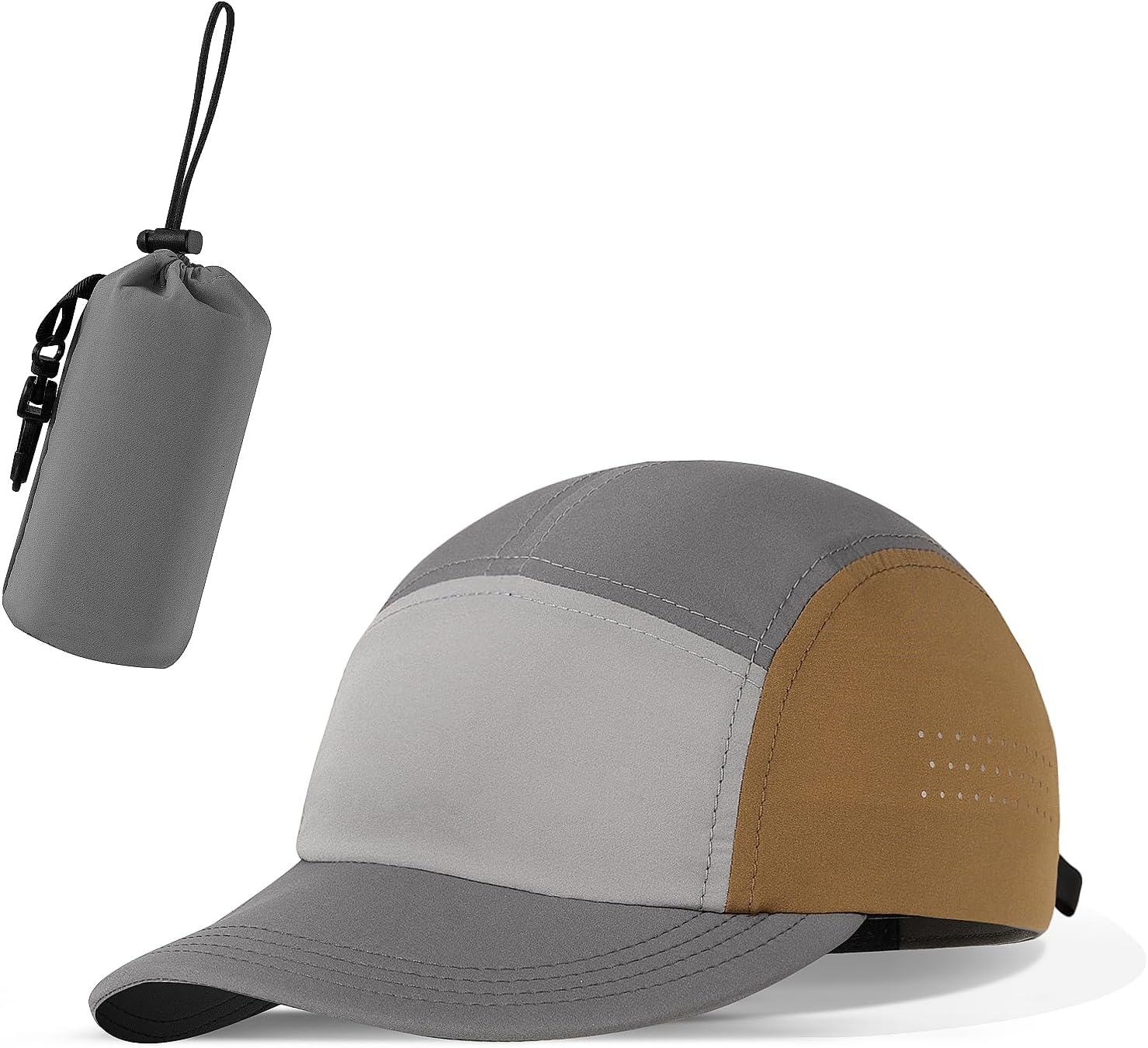 Wasc House Gorra de béisbol plegable de 5 paneles de secado rápido ligero sombrero para correr UPF50+ sombreros de sol al aire libre