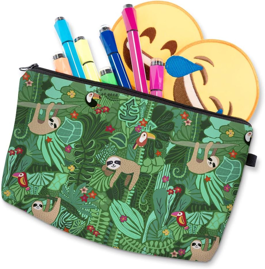 Loomiloo – Bolsa de maquillaje para mujer, espaciosa, ideal para viajes, impermeable, adorable, organizador de llamas, para regalo