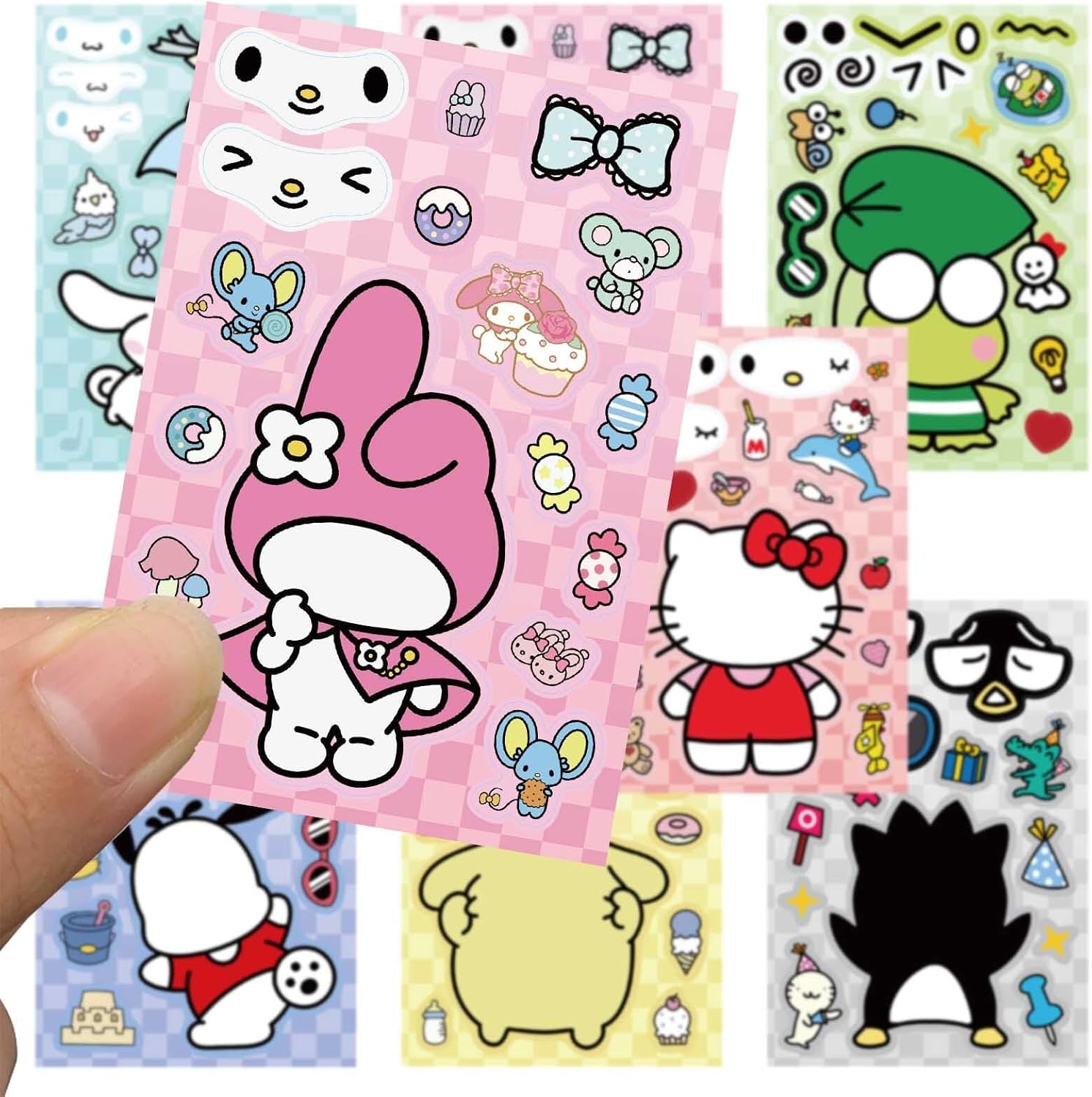 Lindas calcomanías de anime para niños, 24 hojas para hacer tus propias calcomanías de anime de dibujos animados, calcomanías para adolescentes,