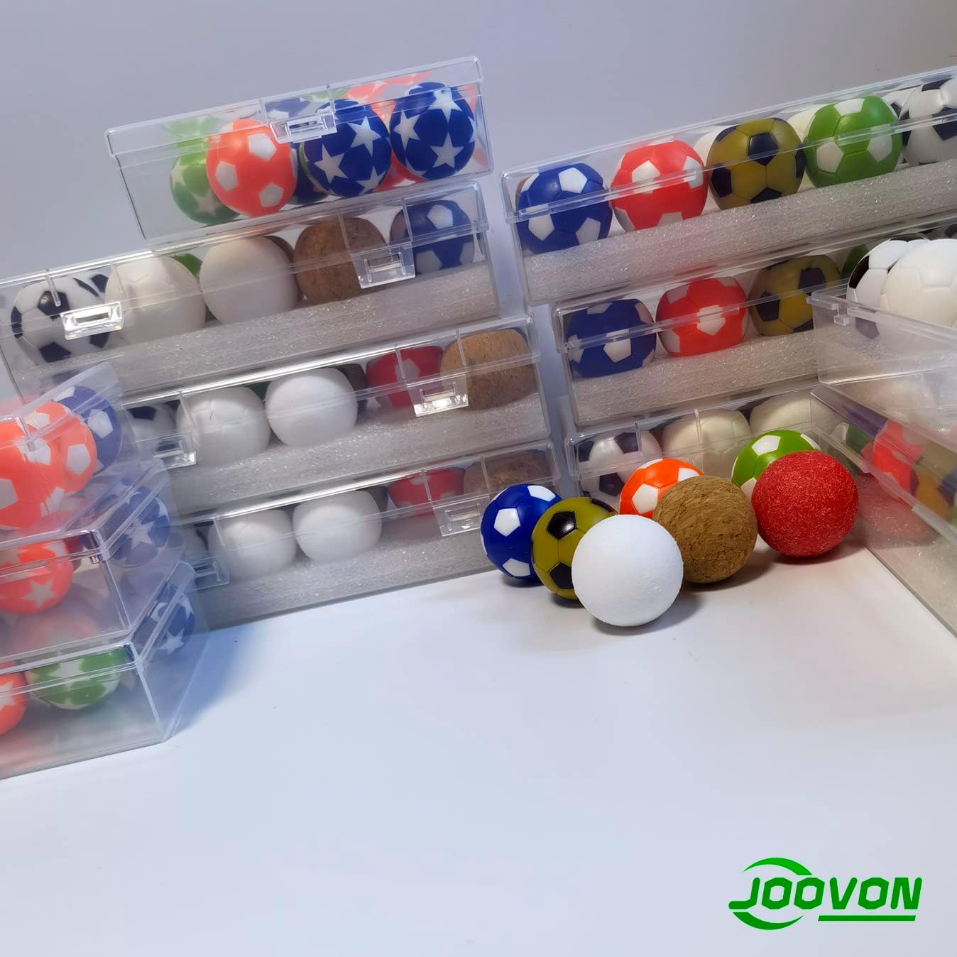 Pelotas de mesa de futbolín de 1.42 pulgadas de 1.26 pulgadas para futbolín, juego de mesa, accesorios de futbolín, reemplazos multicolor con una