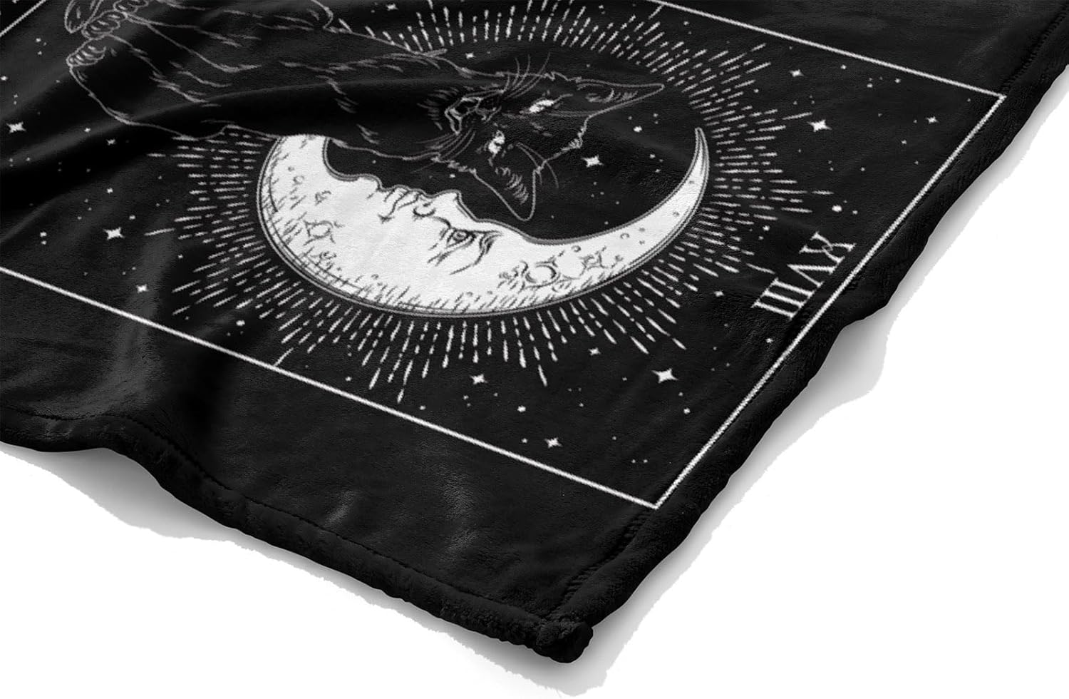 YongColer Manta gótica de tarot con diseño de gato y luna – 50×60 pulgadas