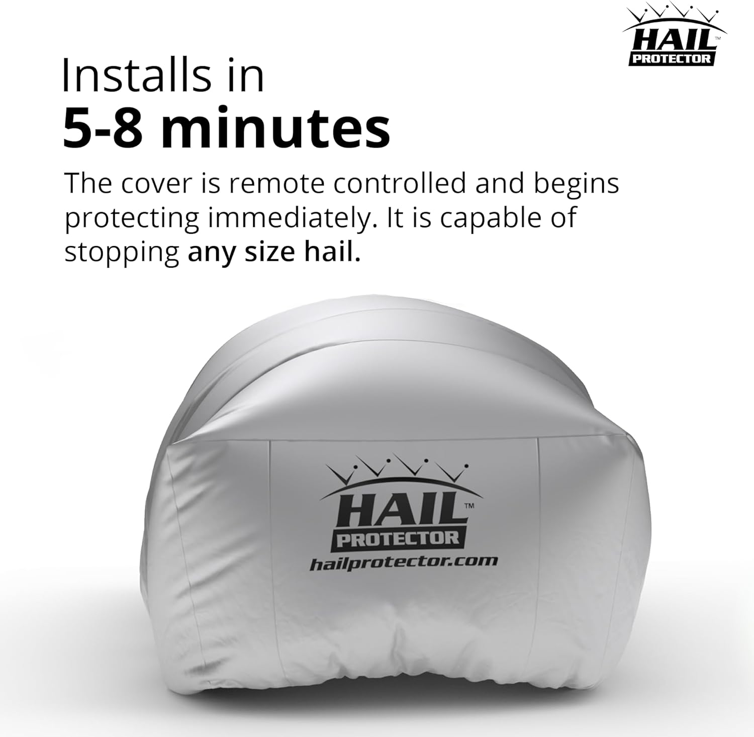 Hail Protector – Sistema de cubierta portátil para vehículo, tamaño SUV3 para camión, SUV o van