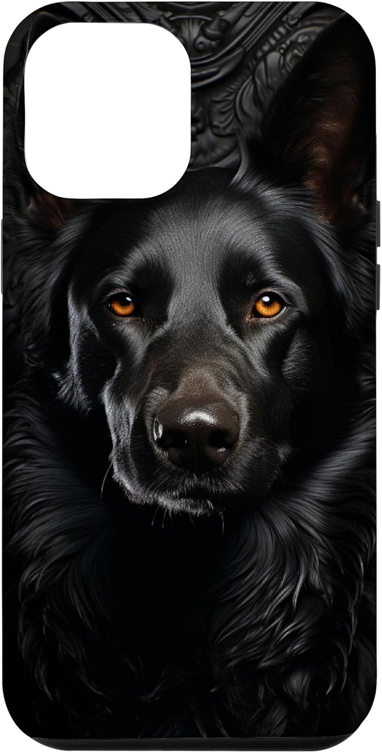 Funda para iPhone 13 Pro Max Black German Shepherd