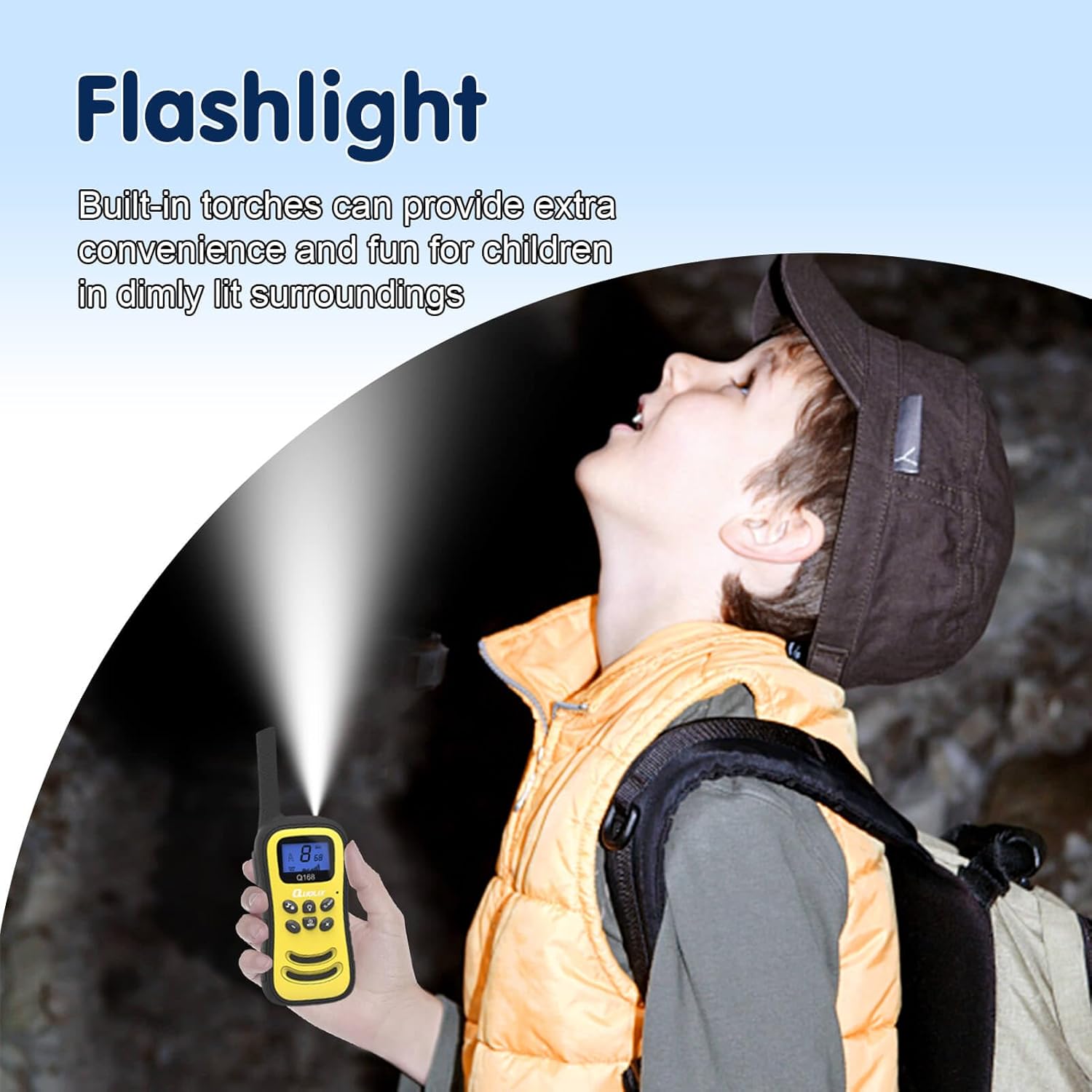 Walkie Talkies para niños, paquete de 2 unidades, juguete recargable para niños de 3 a 12 años, walkie talkie de largo alcance con 22 canales y