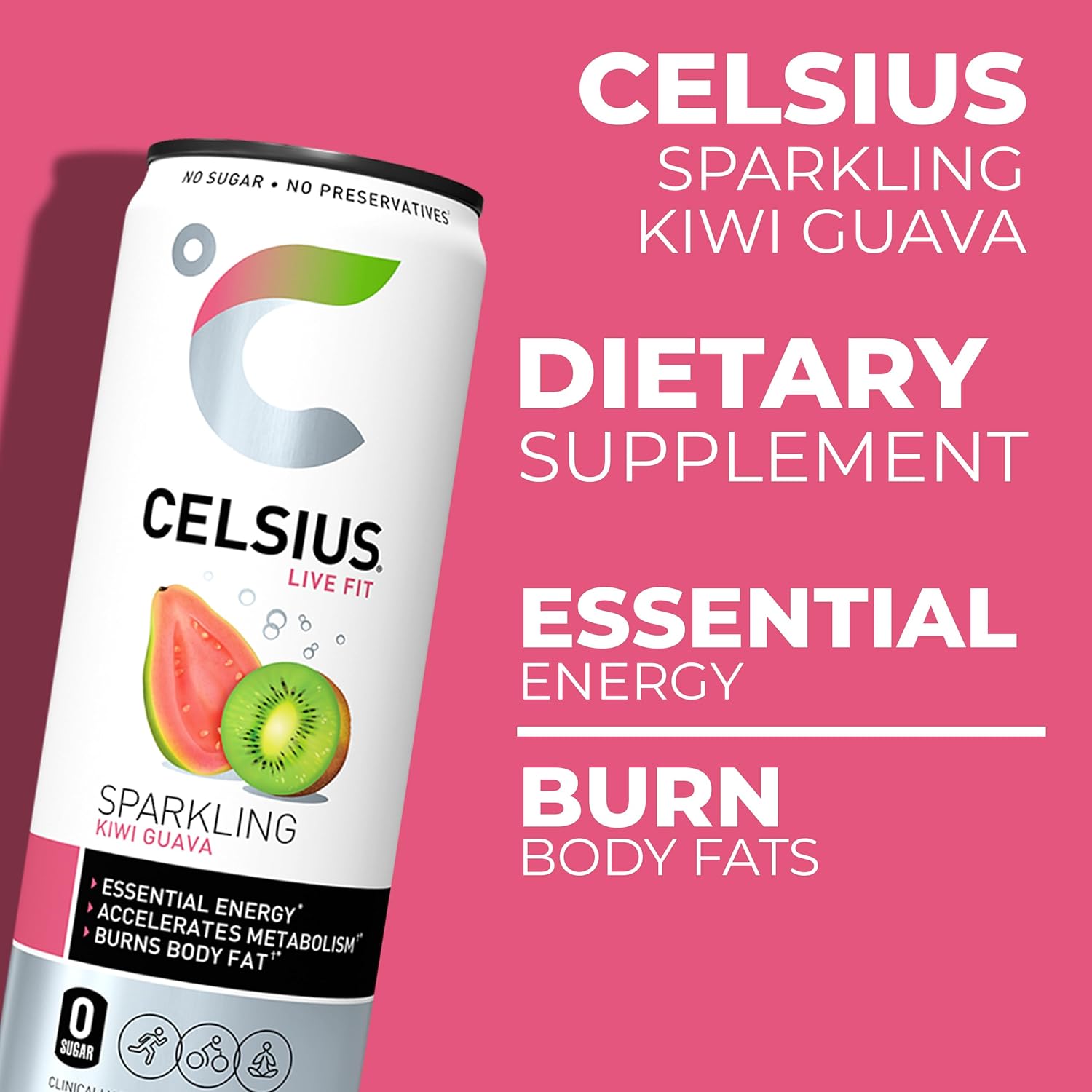 Celsis Sparkling Essential – Surtido de bebidas energéticas sin azúcar ni conservantes, 12 onzas líquidas, latas delgadas surtidas variadas, paquete