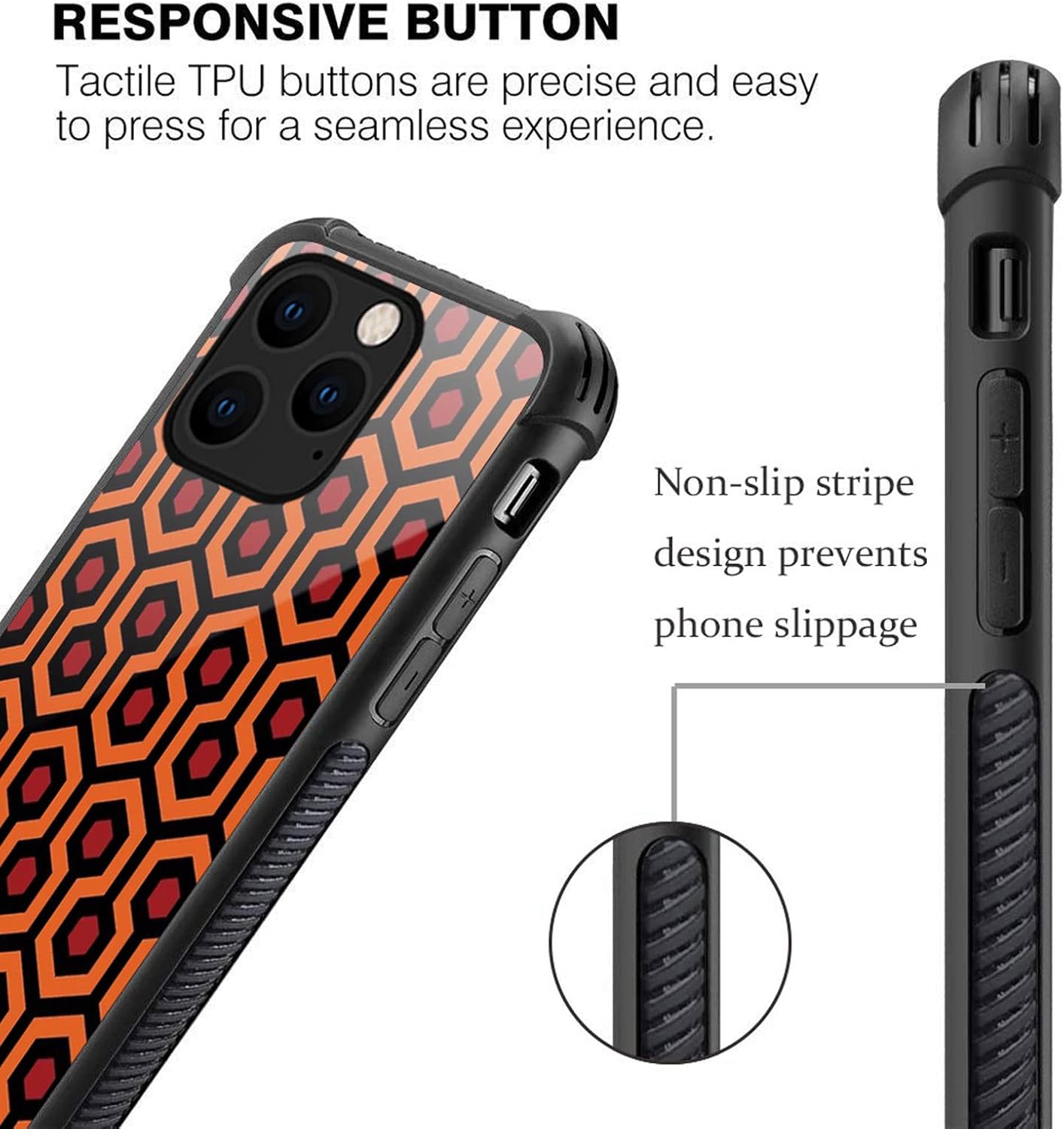 CARLOCA Funda compatible con iPhone 14 Pro Max, diseño gráfico de identidad, a prueba de golpes, antiarañazos, de acrílico duro para iPhone 14 Pro