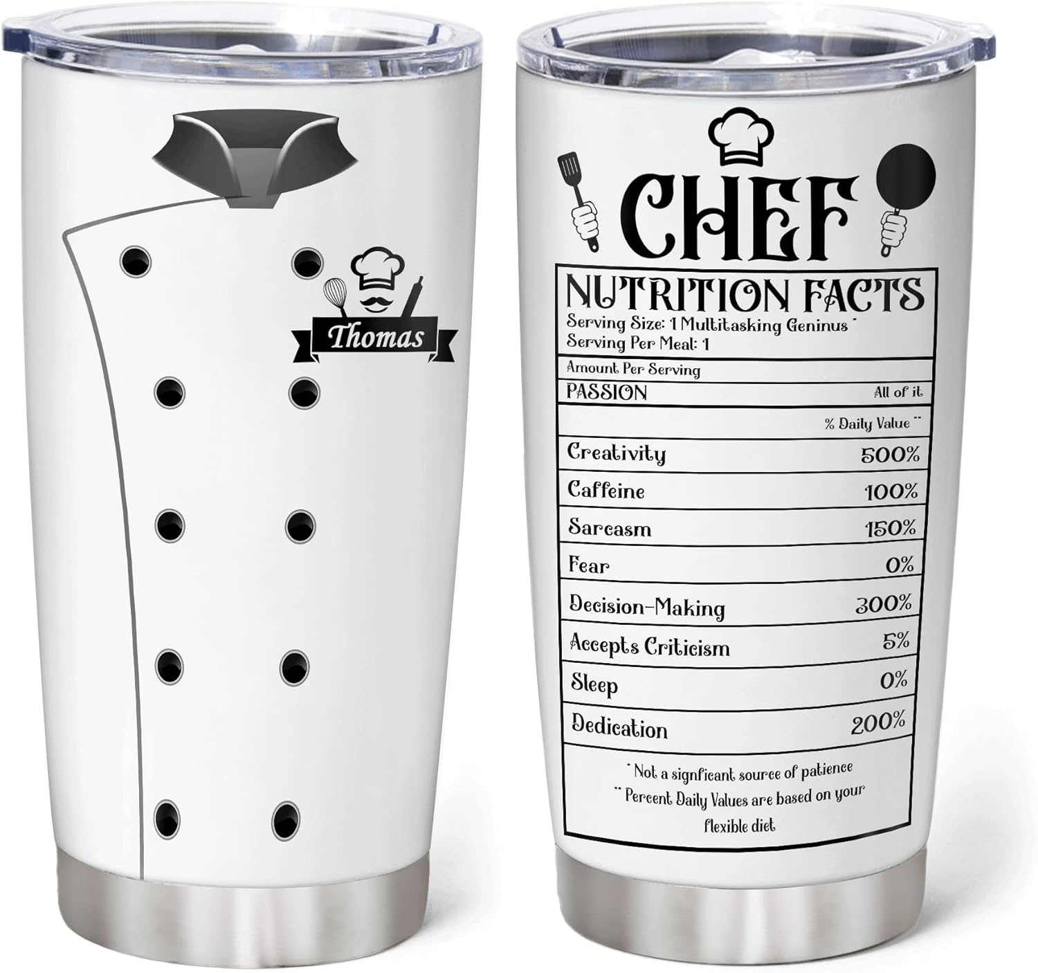 Hyturtle Vasos de café personalizados con tapa, taza de acero inoxidable con nombre personalizado, fotos personalizadas, tazas aisladas de doble